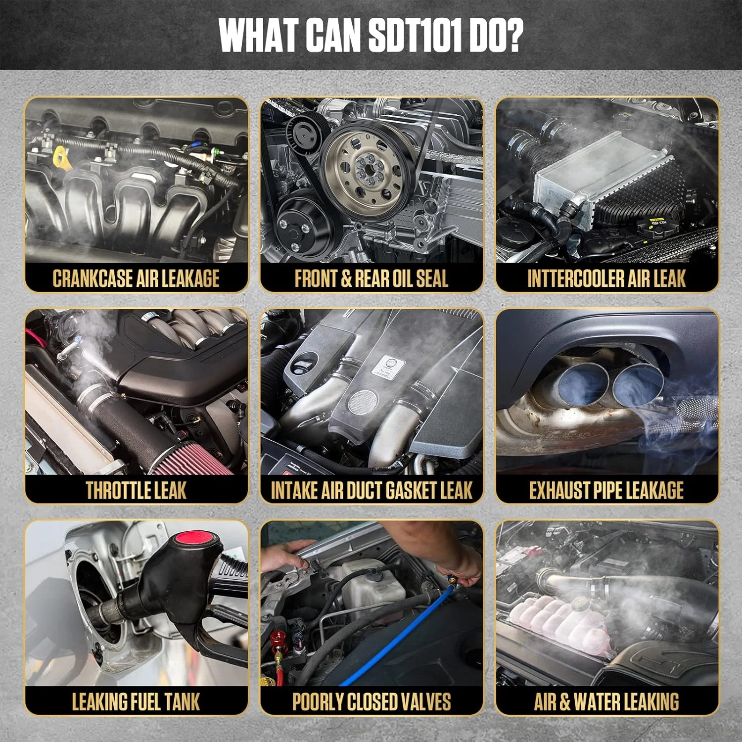 دستگاه تشخیص نشت دود QPKING مدل SDT101، دستگاه تشخیص نشت سوخت EVAP، دستگاه مه ساز خودرو، دستگاه تست نشت لوله خودرو، مناسب برای 12 ولت تمام خودروها دستگاه تشخیص نشت دود QPKING مدل SDT101، دستگاه تشخیص نشت سوخت EVAP، دستگاه مه ساز خودرو، دستگاه تست نشت لوله خودرو، مناسب برای 12 ولت تمام خودروها