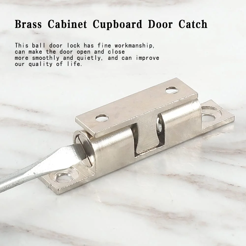 JIEDALIN 2 عدد قفل توپی دوگانه قابل تنظیم مسی با پیچ، قفل توپی درب کابینت برنجی، قفل مبلمان برای کابینت، کمد و جالباسی JIEDALIN 2 عدد قفل توپی دوگانه قابل تنظیم مسی با پیچ، قفل توپی درب کابینت برنجی، قفل مبلمان برای کابینت، کمد و جالباسی