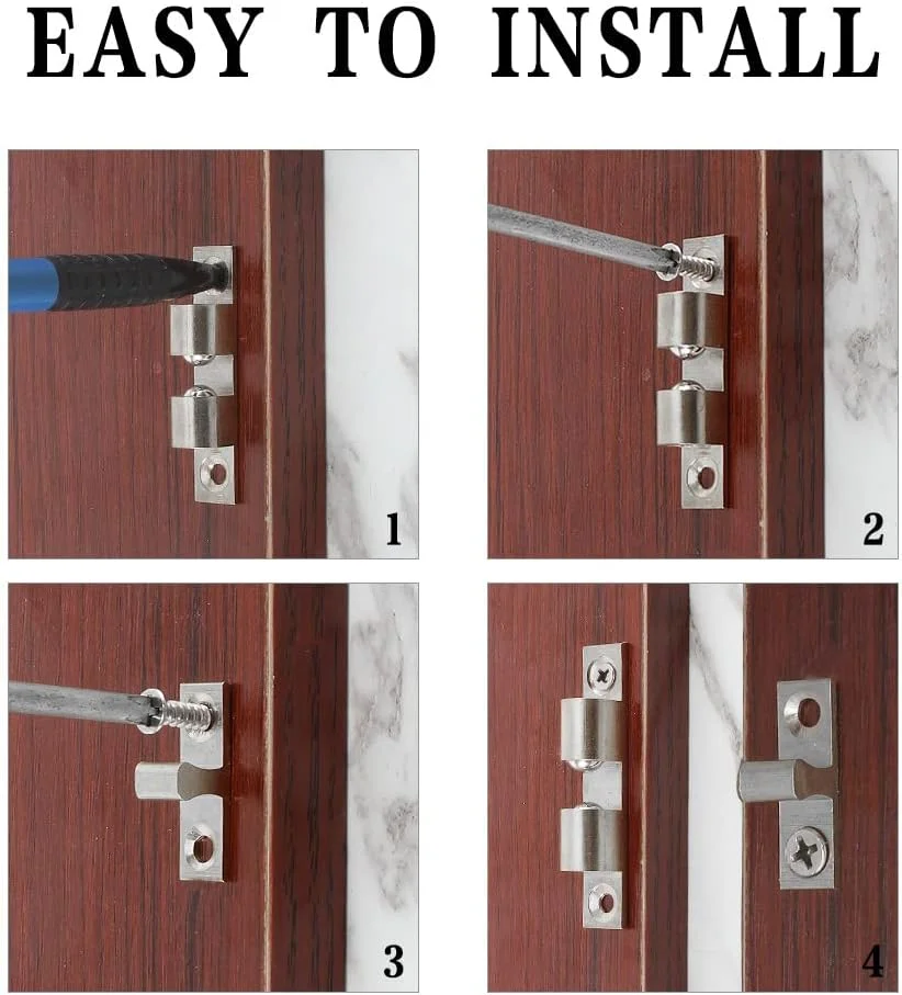 JIEDALIN 2 عدد قفل توپی دوگانه قابل تنظیم مسی با پیچ، قفل توپی درب کابینت برنجی، قفل مبلمان برای کابینت، کمد و جالباسی JIEDALIN 2 عدد قفل توپی دوگانه قابل تنظیم مسی با پیچ، قفل توپی درب کابینت برنجی، قفل مبلمان برای کابینت، کمد و جالباسی