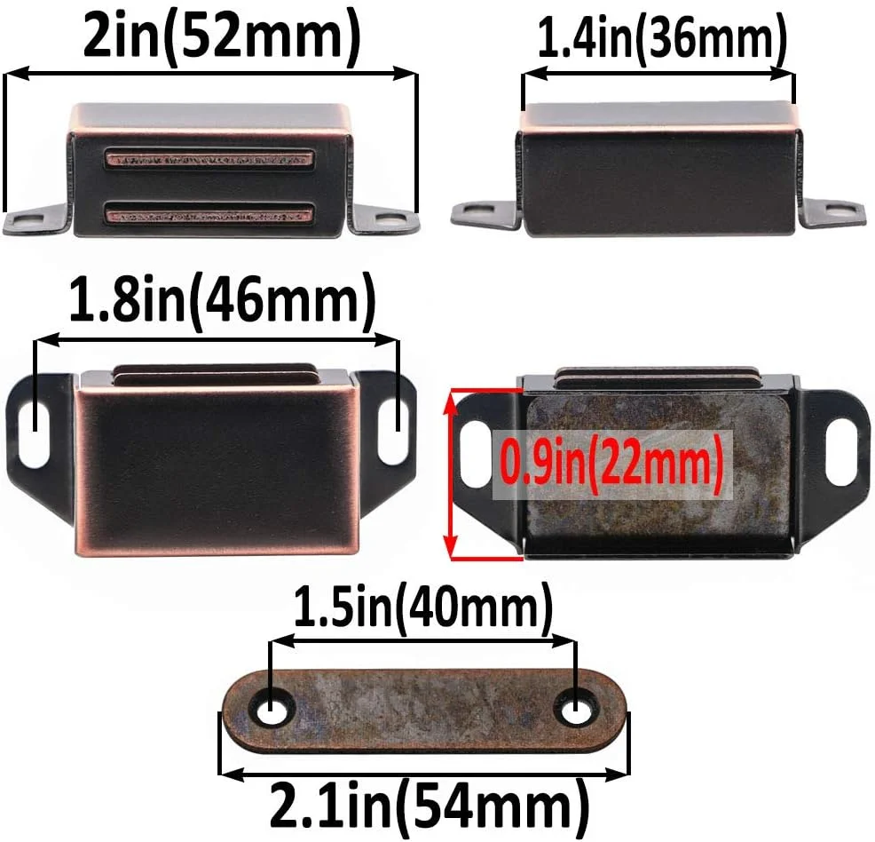 مگنت درب 9 کیلویی Kaileyouxiangongsi، قفل سنگین برای کابینت، کرکره، کمد، درب مبلمان، مگنت کابینت استیل ضد زنگ، برنز روغنی (بسته 4 عددی) مگنت درب 9 کیلویی Kaileyouxiangongsi، قفل سنگین برای کابینت، کرکره، کمد، درب مبلمان، مگنت کابینت استیل ضد زنگ، برنز روغنی (بسته 4 عددی)