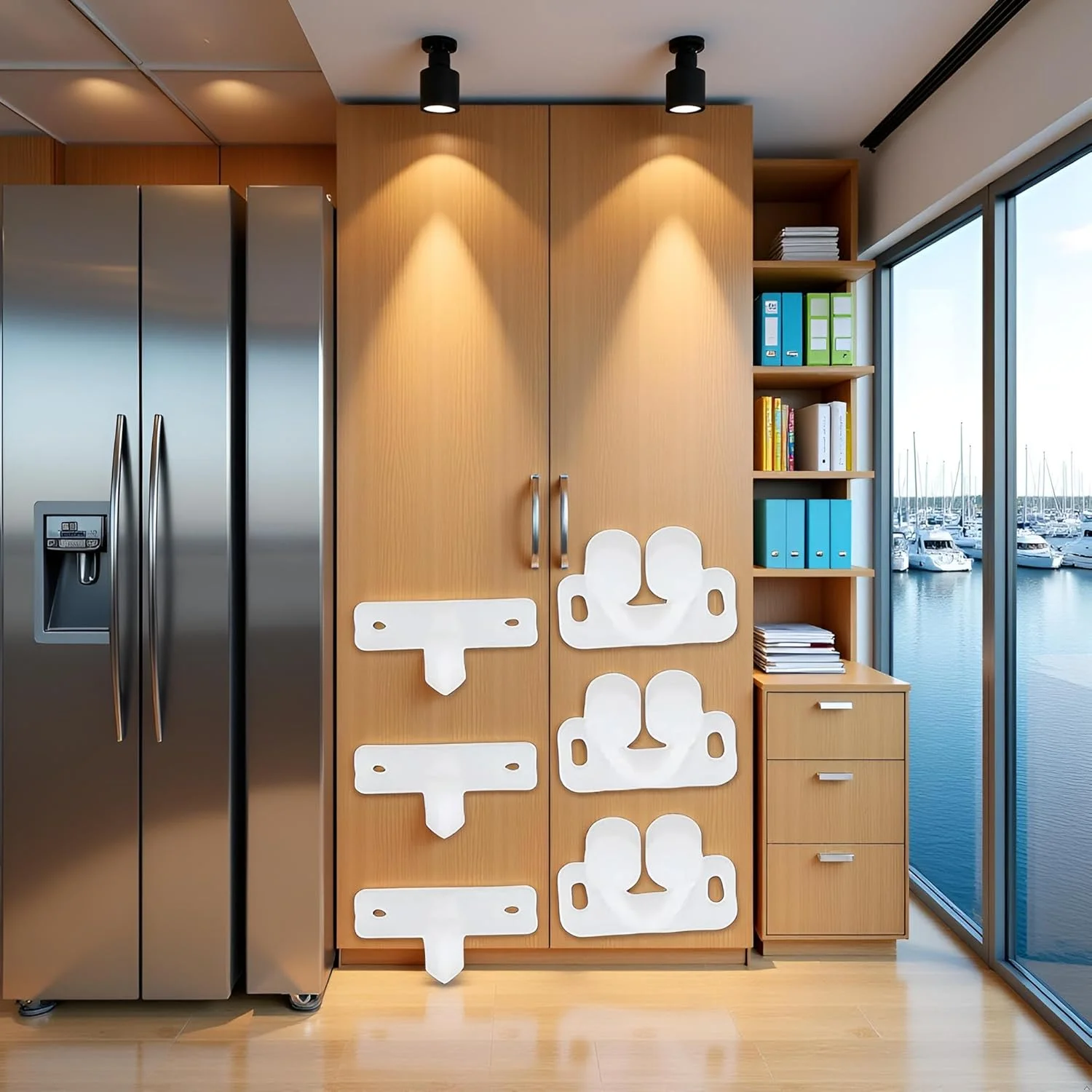 Junfamilee ست 3 عددی قفل توپی درب کابینت و قایق سفید، قفل غلتکی فنری با صفحه پشتی، قفل پلاستیکی، یراق آلات کابینت، قفل درب کابینت و مبلمان Junfamilee ست 3 عددی قفل توپی درب کابینت و قایق سفید، قفل غلتکی فنری با صفحه پشتی، قفل پلاستیکی، یراق آلات کابینت، قفل درب کابینت و مبلمان