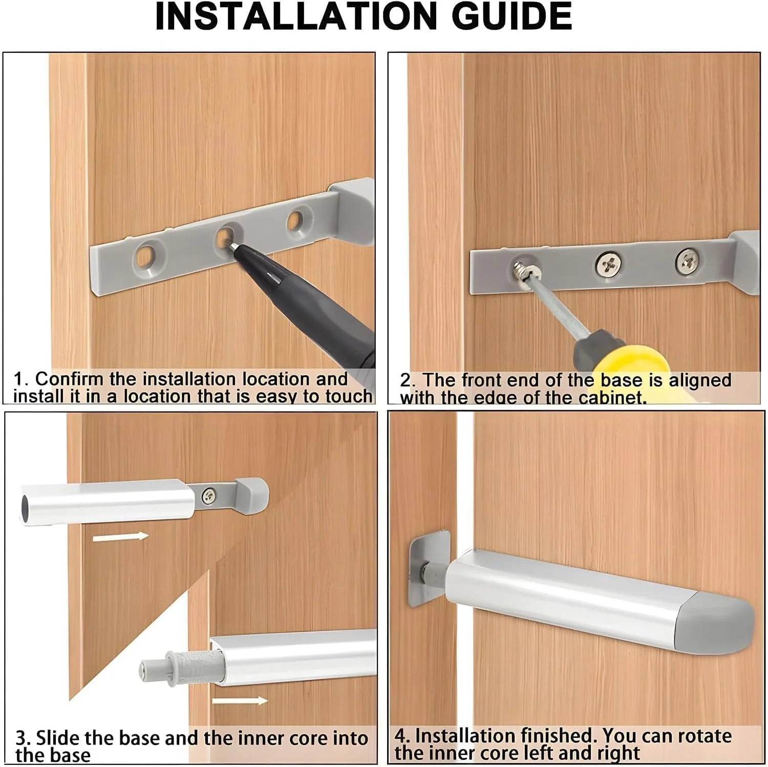مگنت درب Joyzzz، بست مگنتی فشاری برای باز کردن، نقره ای، 6 عددی، مناسب برای کابینت و کشو، مگنت قوی برای درب های مخفی در آشپزخانه، RV، کمد و مبلمان اداری مگنت درب Joyzzz، بست مگنتی فشاری برای باز کردن، نقره ای، 6 عددی، مناسب برای کابینت و کشو، مگنت قوی برای درب های مخفی در آشپزخانه، RV، کمد و مبلمان اداری