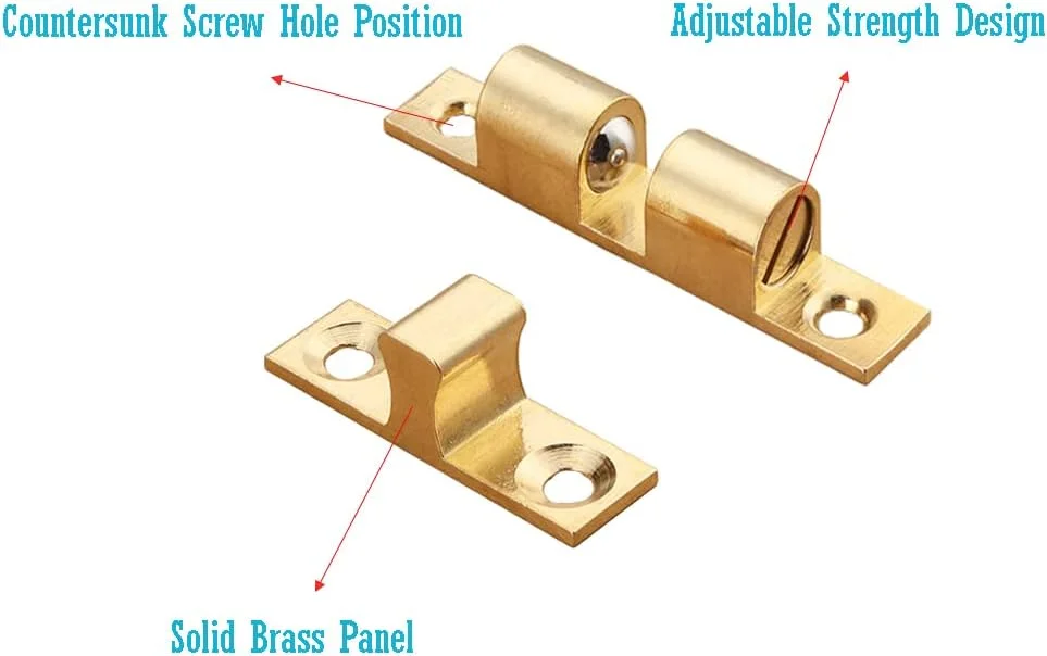 CEEYSEE بسته 6 عددی قفل دو توپی 50 میلی متری برنجی درب کابینت، قفل مبلمان با پیچ برای کابینت ها، قفسه های کتاب، درب های کمد (50 میلی متر / DQMK) CEEYSEE بسته 6 عددی قفل دو توپی 50 میلی متری برنجی درب کابینت، قفل مبلمان با پیچ برای کابینت ها، قفسه های کتاب، درب های کمد (50 میلی متر / DQMK)