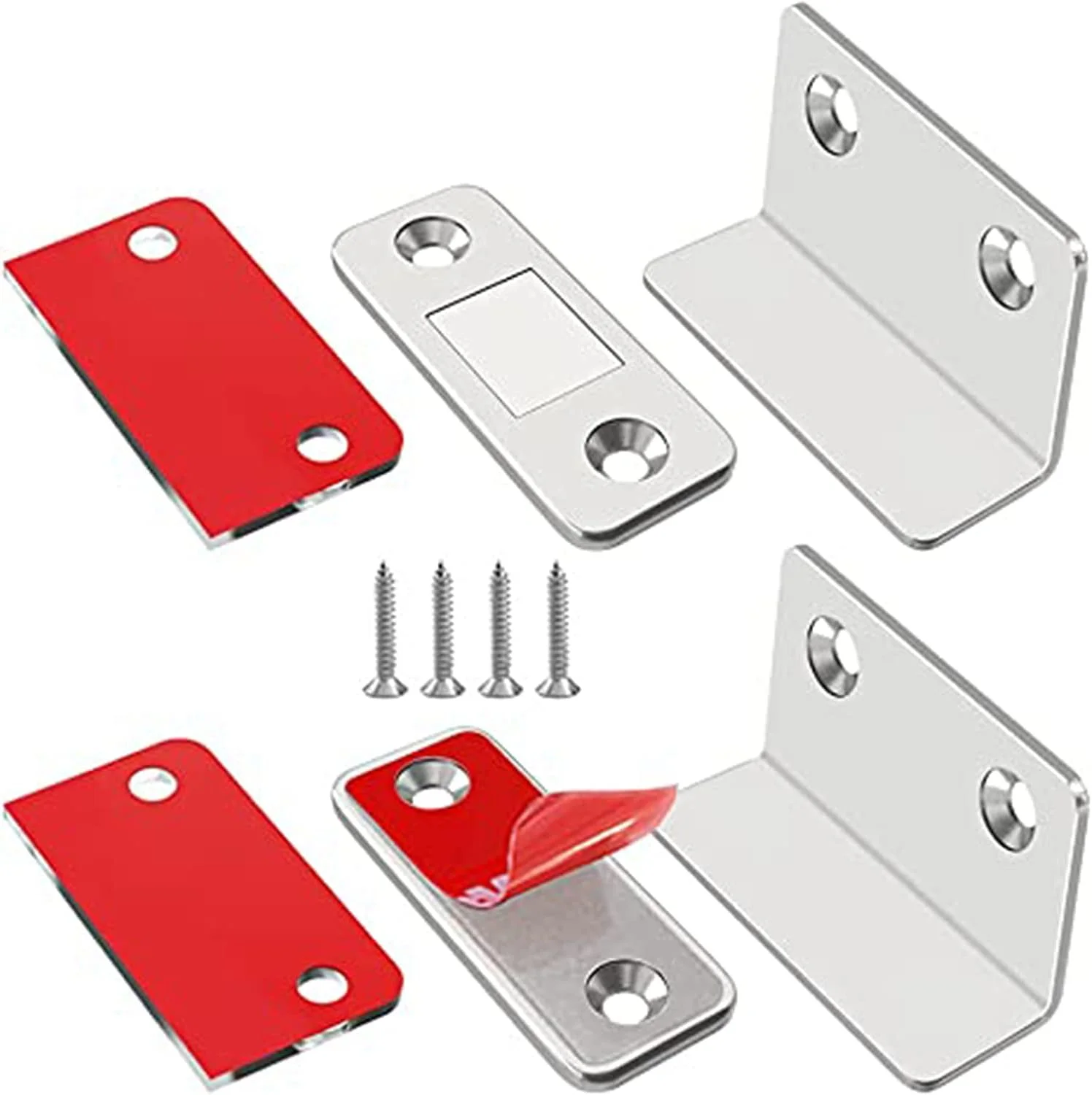 ست 2 عددی مگنت درب کابینت KASTWAVE، مگنت فوق العاده نازک برای درب کابینت، مگنت های چسبی برای کشو، قفل مگنتی برای بستن درب کمد و کابینت آشپزخانه ست 2 عددی مگنت درب کابینت KASTWAVE، مگنت فوق العاده نازک برای درب کابینت، مگنت های چسبی برای کشو، قفل مگنتی برای بستن درب کمد و کابینت آشپزخانه