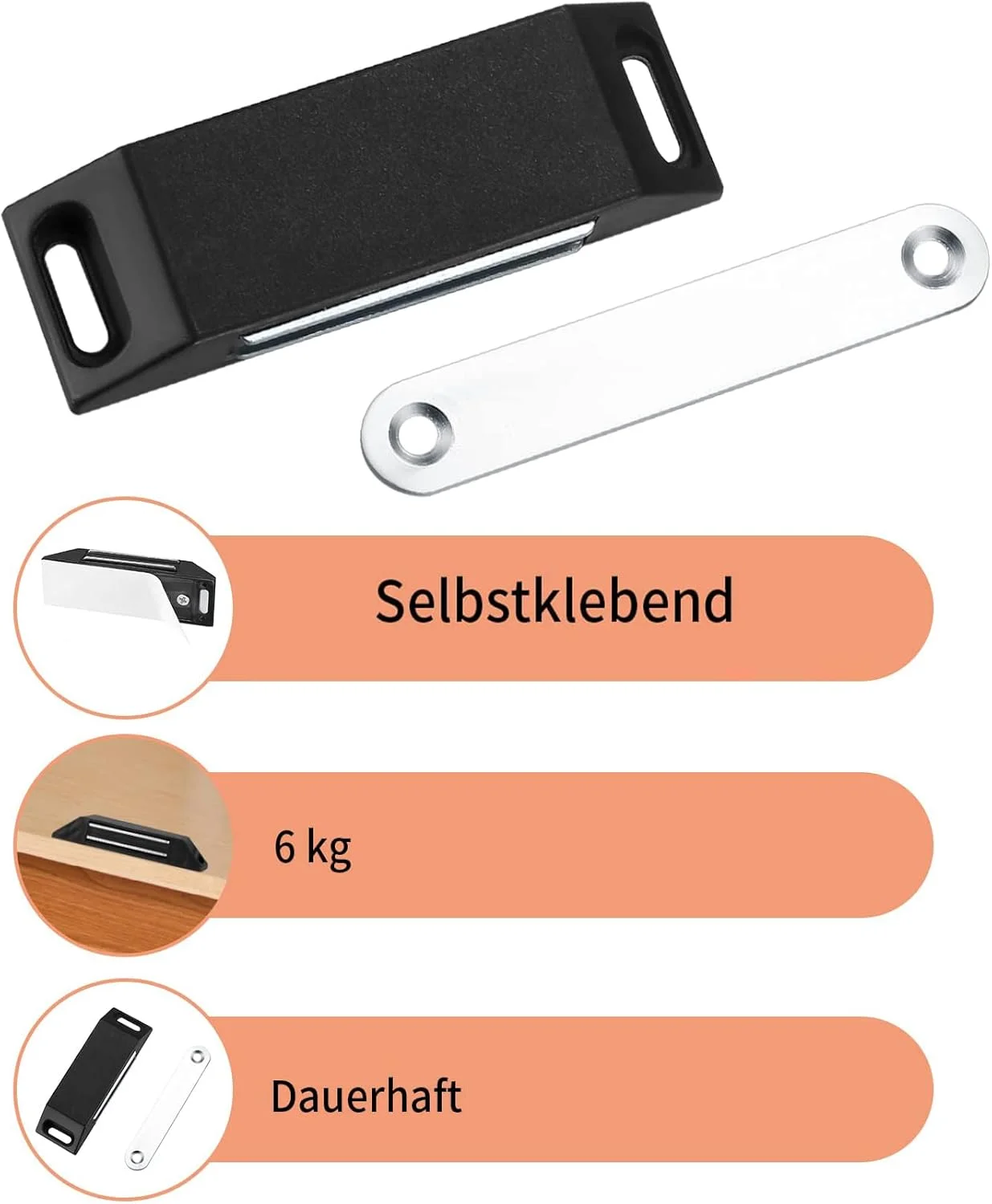 مگنت درب کابینت KASTWAVE، 6 عدد مگنت درب کابینت، مگنت درب کشویی برای درب کابینت آشپزخانه مگنت درب کابینت KASTWAVE، 6 عدد مگنت درب کابینت، مگنت درب کشویی برای درب کابینت آشپزخانه