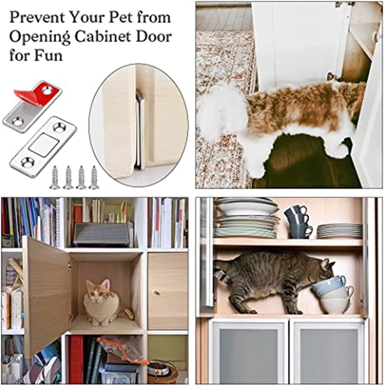 ست 2 عددی مگنت درب کابینت KASTWAVE، مگنت فوق العاده نازک برای درب کابینت، مگنت های چسبی برای کشو، قفل مگنتی برای بستن درب کمد و کابینت آشپزخانه ست 2 عددی مگنت درب کابینت KASTWAVE، مگنت فوق العاده نازک برای درب کابینت، مگنت های چسبی برای کشو، قفل مگنتی برای بستن درب کمد و کابینت آشپزخانه