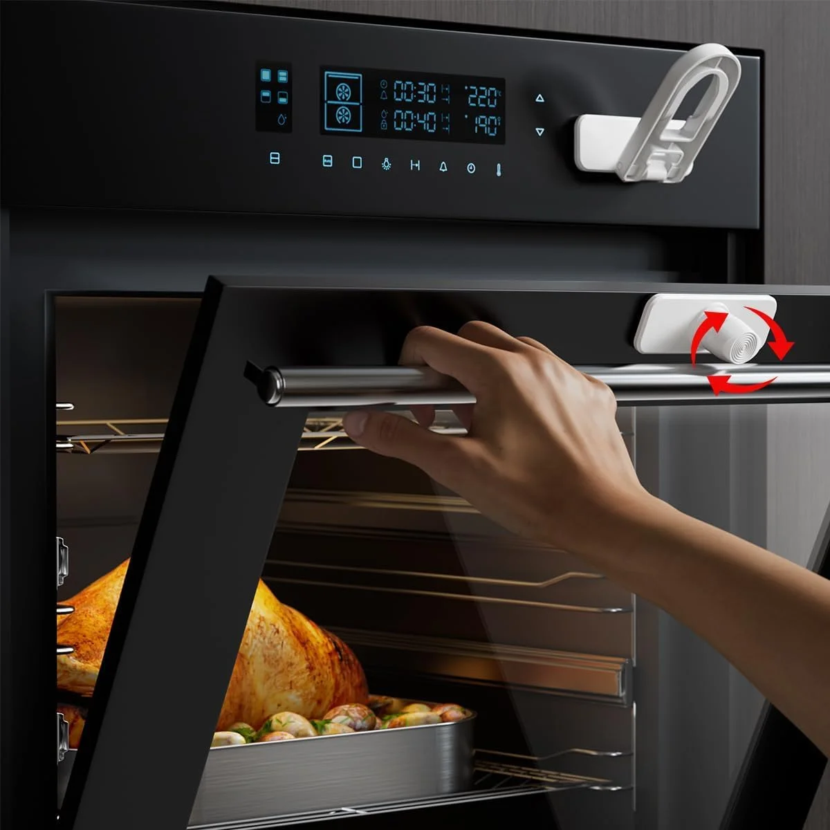 قفل یخچال کودک KASTWAVE، 2 عدد قفل کابینت کودک چند منظوره، قفل درب کودک بدون نیاز به سوراخکاری، قفل کابینت با چسب برای یخچال، فر، کمد، کشو، مشکی قفل یخچال کودک KASTWAVE، 2 عدد قفل کابینت کودک چند منظوره، قفل درب کودک بدون نیاز به سوراخکاری، قفل کابینت با چسب برای یخچال، فر، کمد، کشو، مشکی