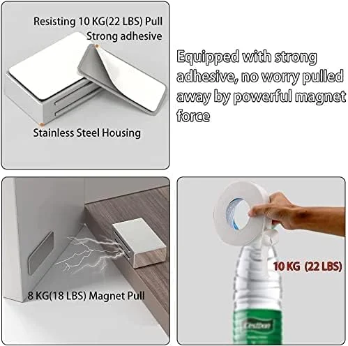 مگنت درب کابینت KASTWAVE، مگنت های قوی کشو، مگنت کابینت آشپزخانه، مگنت استیل ضد زنگ درب کابینت برای کمد و کشو (بسته 4 عددی) مگنت درب کابینت KASTWAVE، مگنت های قوی کشو، مگنت کابینت آشپزخانه، مگنت استیل ضد زنگ درب کابینت برای کمد و کشو (بسته 4 عددی)