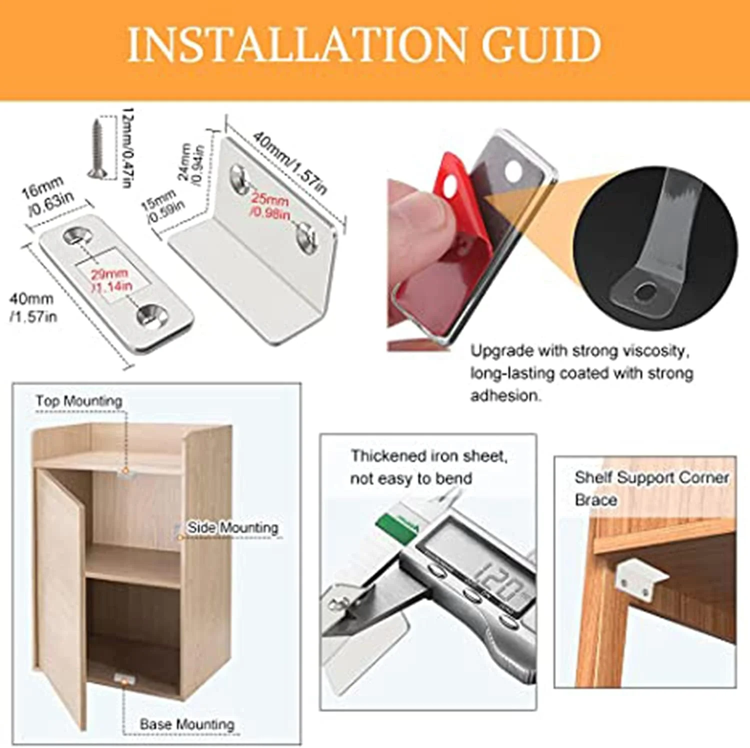 ست 2 عددی مگنت درب کابینت KASTWAVE، مگنت فوق العاده نازک برای درب کابینت، مگنت های چسبی برای کشو، قفل مگنتی برای بستن درب کمد و کابینت آشپزخانه ست 2 عددی مگنت درب کابینت KASTWAVE، مگنت فوق العاده نازک برای درب کابینت، مگنت های چسبی برای کشو، قفل مگنتی برای بستن درب کمد و کابینت آشپزخانه