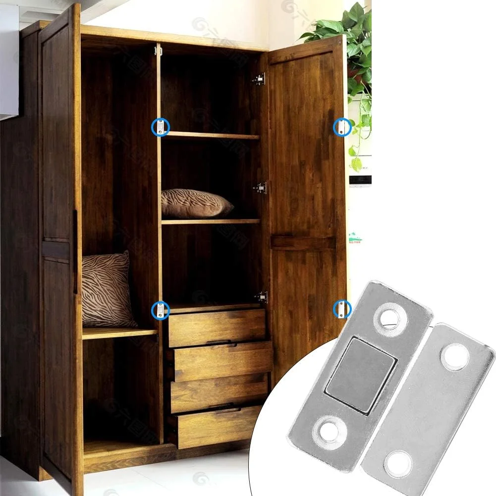 مارهاینچس 10 عدد مگنت درب کابینت استیل ضد زنگ مدرن، مگنت درب مغناطیسی برای قفسه های آشپزخانه، کمدها و سخت افزار مبلمان