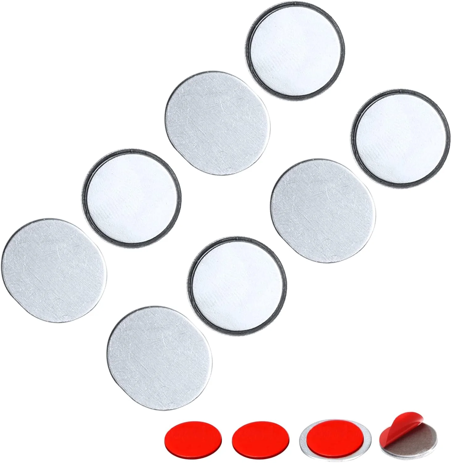 مگنت درب کابینت Mousike فوق العاده نازک، مگنت های استیل ضد زنگ برای کشو، درب کشویی، کابینت آشپزخانه، کمد و قفسه (بسته 4 عددی)