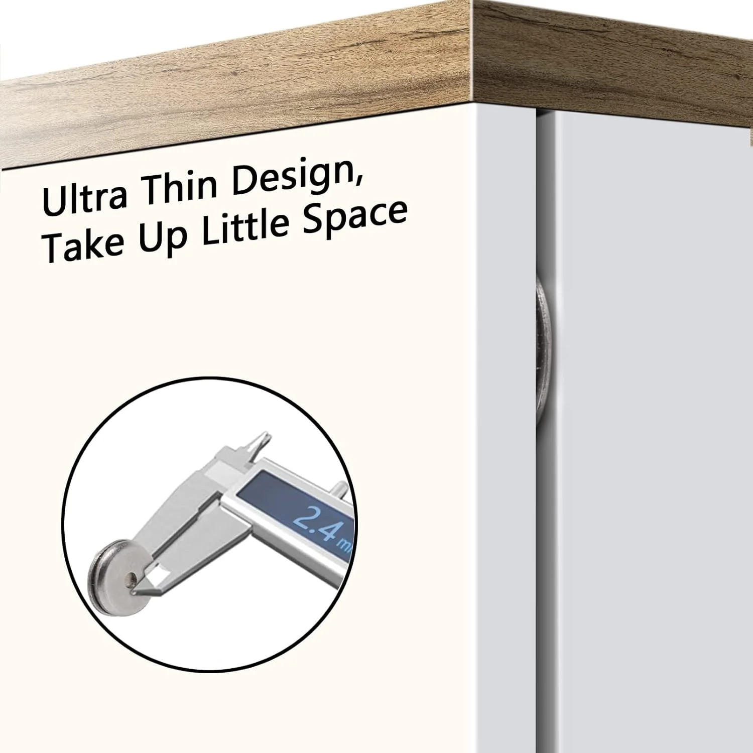 مگنت درب کابینت Mousike فوق العاده نازک، مگنت های استیل ضد زنگ برای کشو، درب کشویی، کابینت آشپزخانه، کمد و قفسه (بسته 4 عددی)