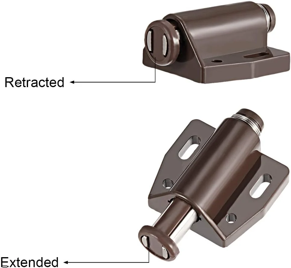 بست های مغناطیسی فشاری قهوه ای نایلونی برای درب کابینت و کرکره بست های مغناطیسی فشاری قهوه ای نایلونی برای درب کابینت و کرکره