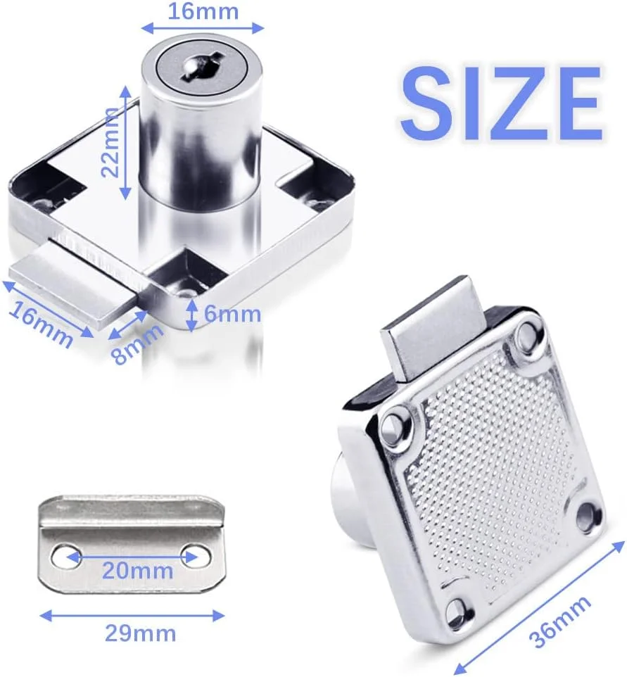 Mclcvp7re 2 مجموعه قفل کشو امنیتی قفل مبلمان سیلندر قفل زبانه آلیاژ روی برای جعبه پستی کشو کمد کابینت 22 میلی متر نقره ای Mclcvp7re 2 مجموعه قفل کشو امنیتی قفل مبلمان سیلندر قفل زبانه آلیاژ روی برای جعبه پستی کشو کمد کابینت 22 میلی متر نقره ای