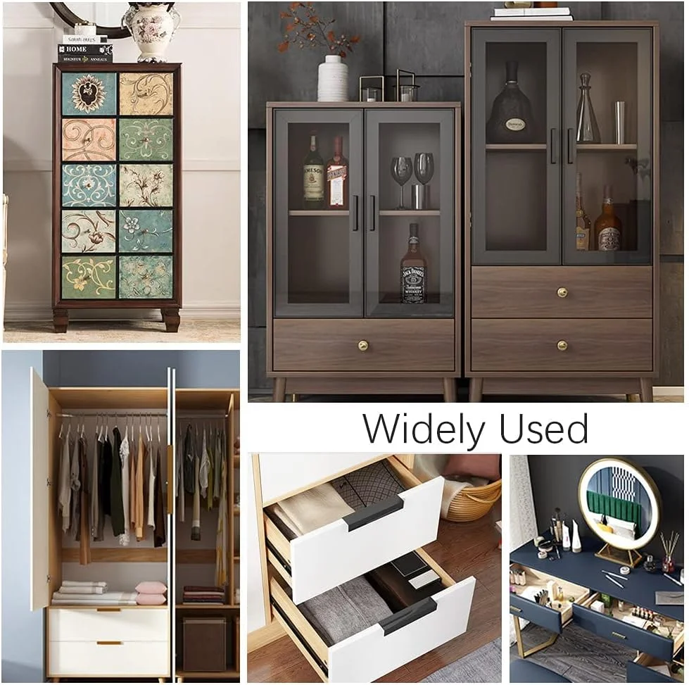 قفل مگنتی درب MAKINGTEC، قفل پلاستیکی مغناطیسی قوی، مناسب برای آشپزخانه، حمام، کمد، قفل درب کابینت، مگنت کشو درب کابینت به همراه پیچ (بسته 12 عددی، مشکی)