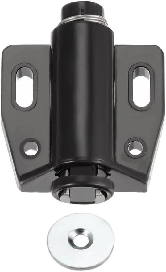 قفل مگنتی فشاری مشکی نایلونی برای درب کابینت و کرکره قفل مگنتی فشاری مشکی نایلونی برای درب کابینت و کرکره