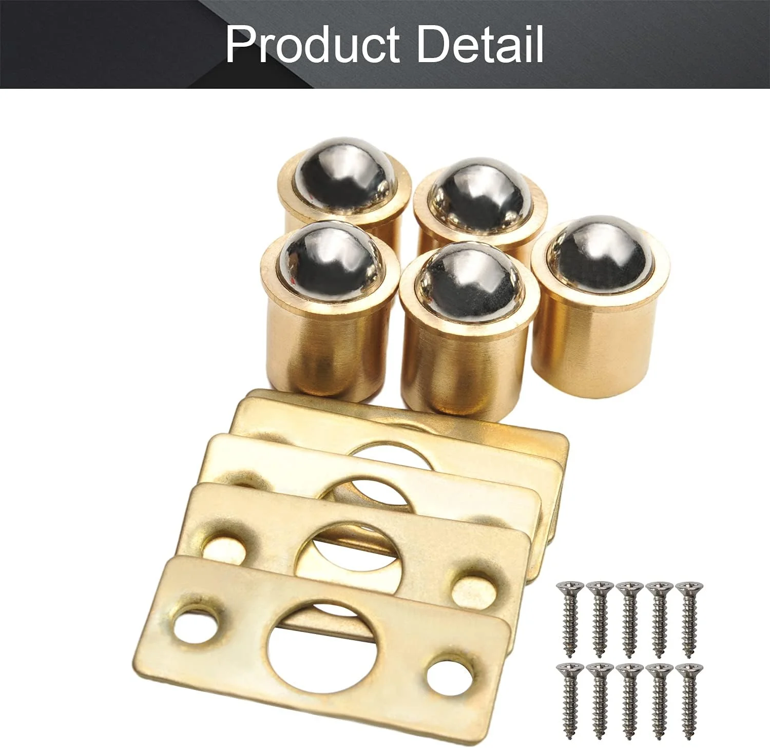 MroMax 5 عدد قفل توپی درب کمد آبکاری برنجی قطر 12.5 میلی متر بلبرینگ درب 12.5x18.5 میلی متر (قطرxارتفاع) به همراه صفحه ضربه گیر، اتصالات مبلمان برای درب کابینت کمد کشو MroMax 5 عدد قفل توپی درب کمد آبکاری برنجی قطر 12.5 میلی متر بلبرینگ درب 12.5x18.5 میلی متر (قطرxارتفاع) به همراه صفحه ضربه گیر، اتصالات مبلمان برای درب کابینت کمد کشو