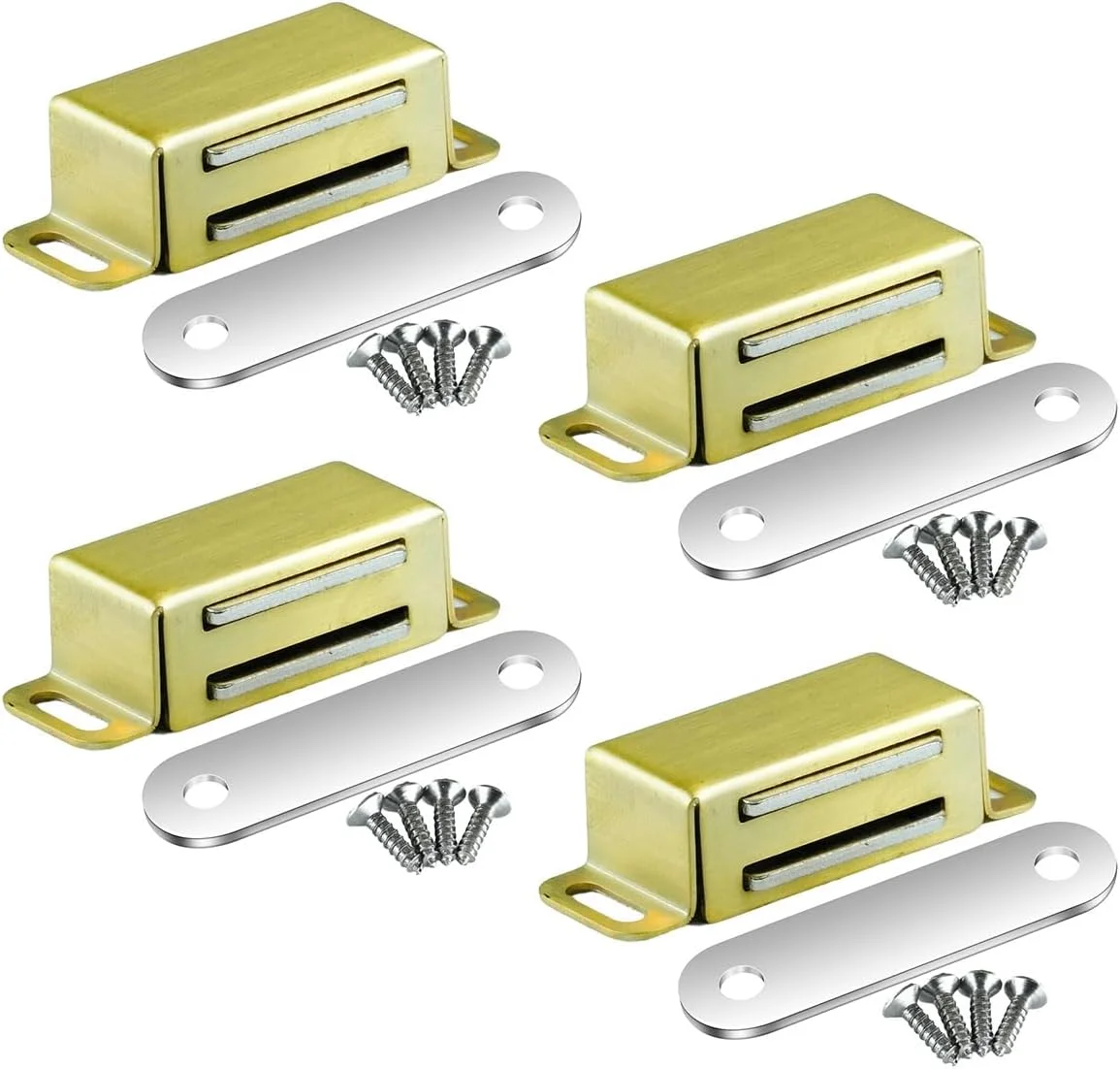 مگنت درب کابینت Selyse، مگنت های قوی 8 کیلوگرمی، کشوهای استیل ضد زنگ، بست مغناطیسی درب، مگنت برای مبلمان و درب بالکن، طلایی (بسته 4 عددی) مگنت درب کابینت Selyse، مگنت های قوی 8 کیلوگرمی، کشوهای استیل ضد زنگ، بست مغناطیسی درب، مگنت برای مبلمان و درب بالکن، طلایی (بسته 4 عددی)