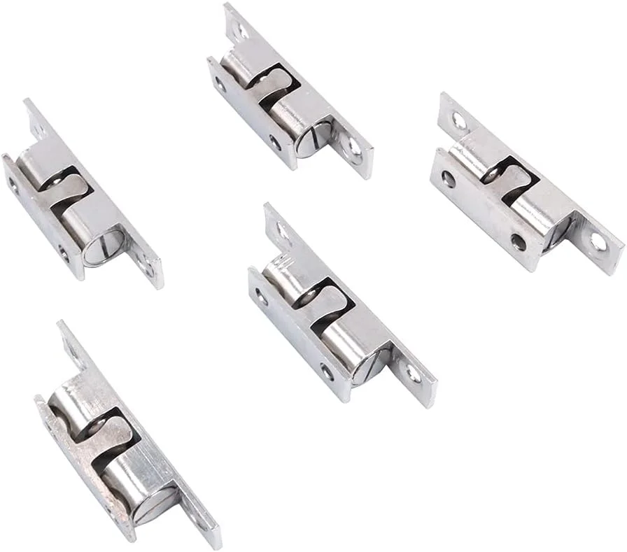 شیواکی 5 عدد توپ گیر نیکل اندود قابل تنظیم دو توپی غلتکی قفل سخت افزاری مناسب برای درب کمد مبلمان (70 میلی متر)