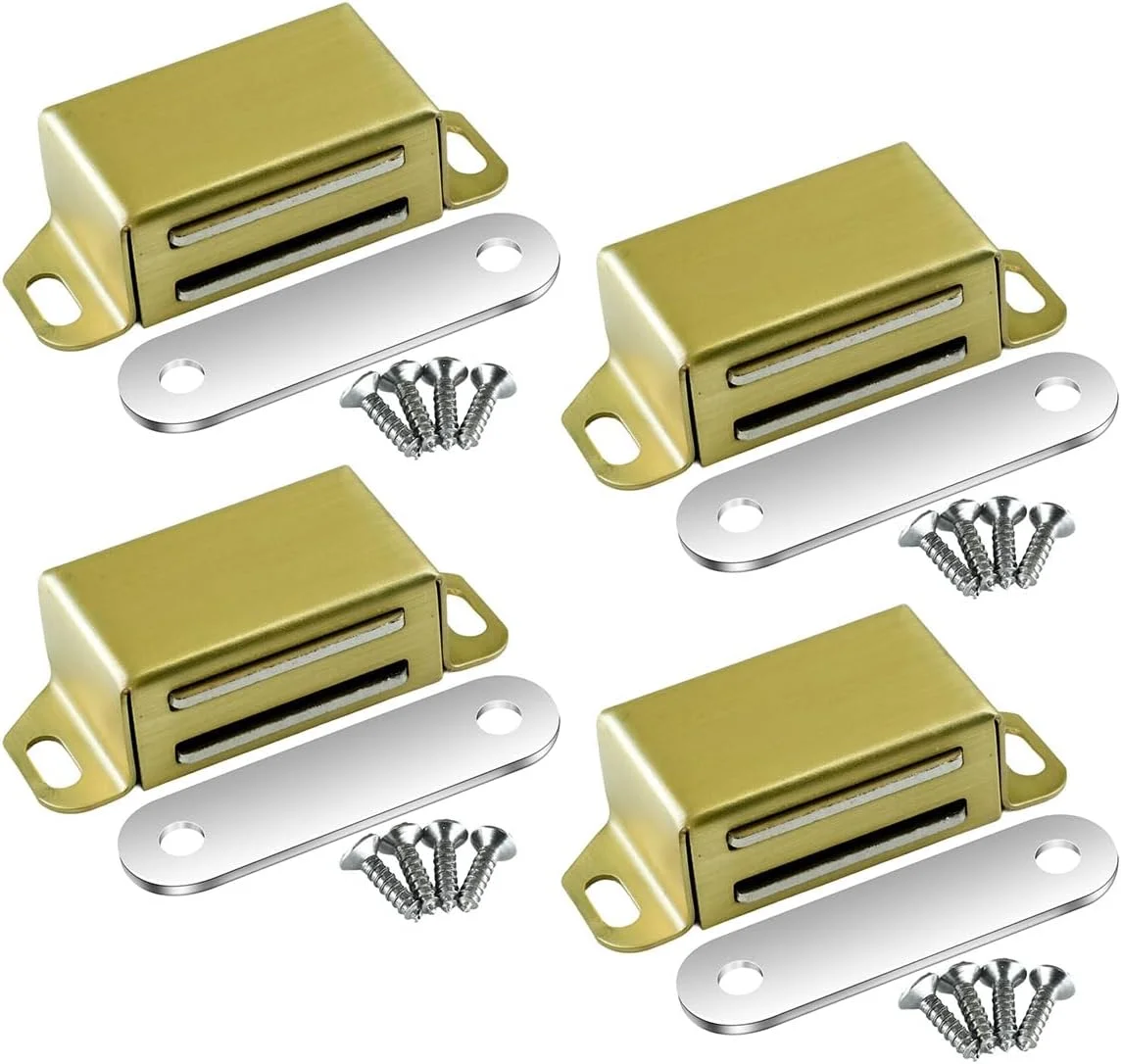 مگنت درب کابینت Selyse، مگنت های قوی 14 کیلوگرمی، قفل مغناطیسی استیل برای کشو، بست مغناطیسی درب، مگنت برای درب مبلمان و بالکن، طلایی (بسته 4 عددی) مگنت درب کابینت Selyse، مگنت های قوی 14 کیلوگرمی، قفل مغناطیسی استیل برای کشو، بست مغناطیسی درب، مگنت برای درب مبلمان و بالکن، طلایی (بسته 4 عددی)