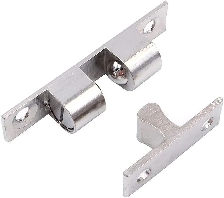 شیواکی 5 عدد توپ گیر نیکل اندود قابل تنظیم دو توپی غلتکی قفل سخت افزاری مناسب برای درب کمد مبلمان (70 میلی متر)