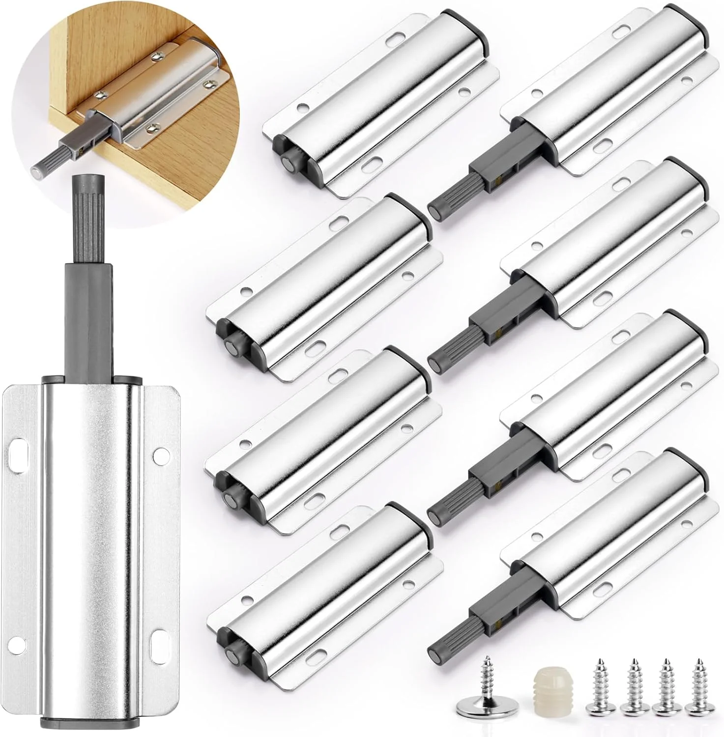 فشاری باز کن درب Samulee، بسته 8 عددی فشاری باز کن درب، نوک مغناطیسی برای درب ها، مبلمان، کشوها، باز کننده فشاری، باز کننده درب کابینت، گیره فشاری فشاری باز کن درب Samulee، بسته 8 عددی فشاری باز کن درب، نوک مغناطیسی برای درب ها، مبلمان، کشوها، باز کننده فشاری، باز کننده درب کابینت، گیره فشاری