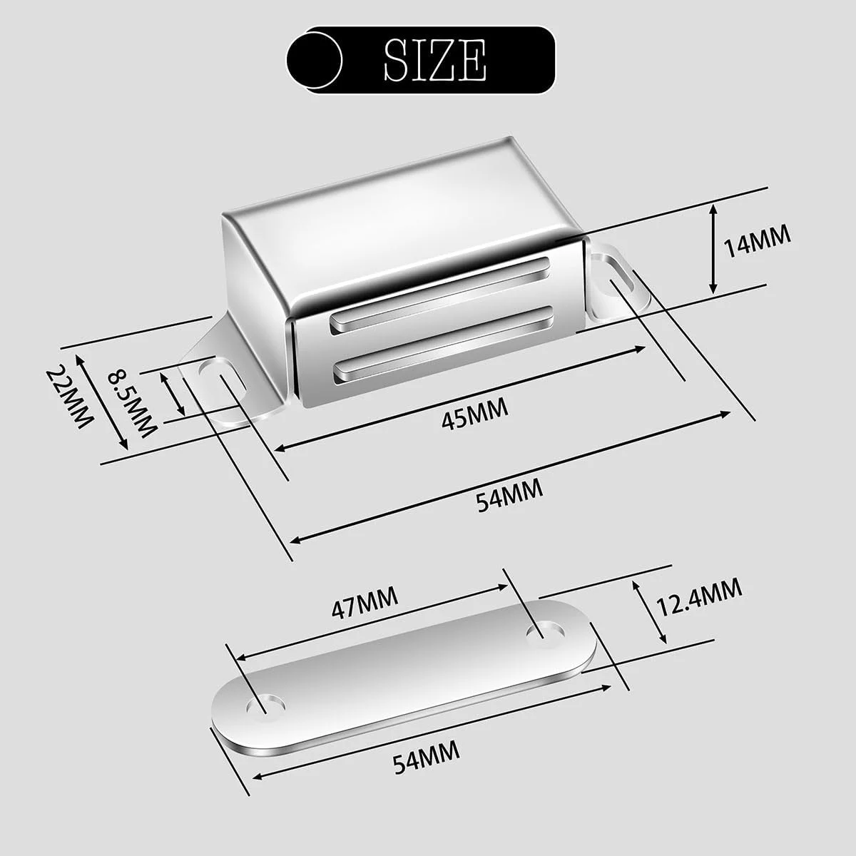 مگنت درب کابینت Selyse، مگنت های قوی 14 کیلوگرمی، بست های مغناطیسی استیل ضد زنگ برای کشو، درب بند مغناطیسی، مگنت برای مبلمان و درب بالکن (بسته 2 عددی) مگنت درب کابینت Selyse، مگنت های قوی 14 کیلوگرمی، بست های مغناطیسی استیل ضد زنگ برای کشو، درب بند مغناطیسی، مگنت برای مبلمان و درب بالکن (بسته 2 عددی)