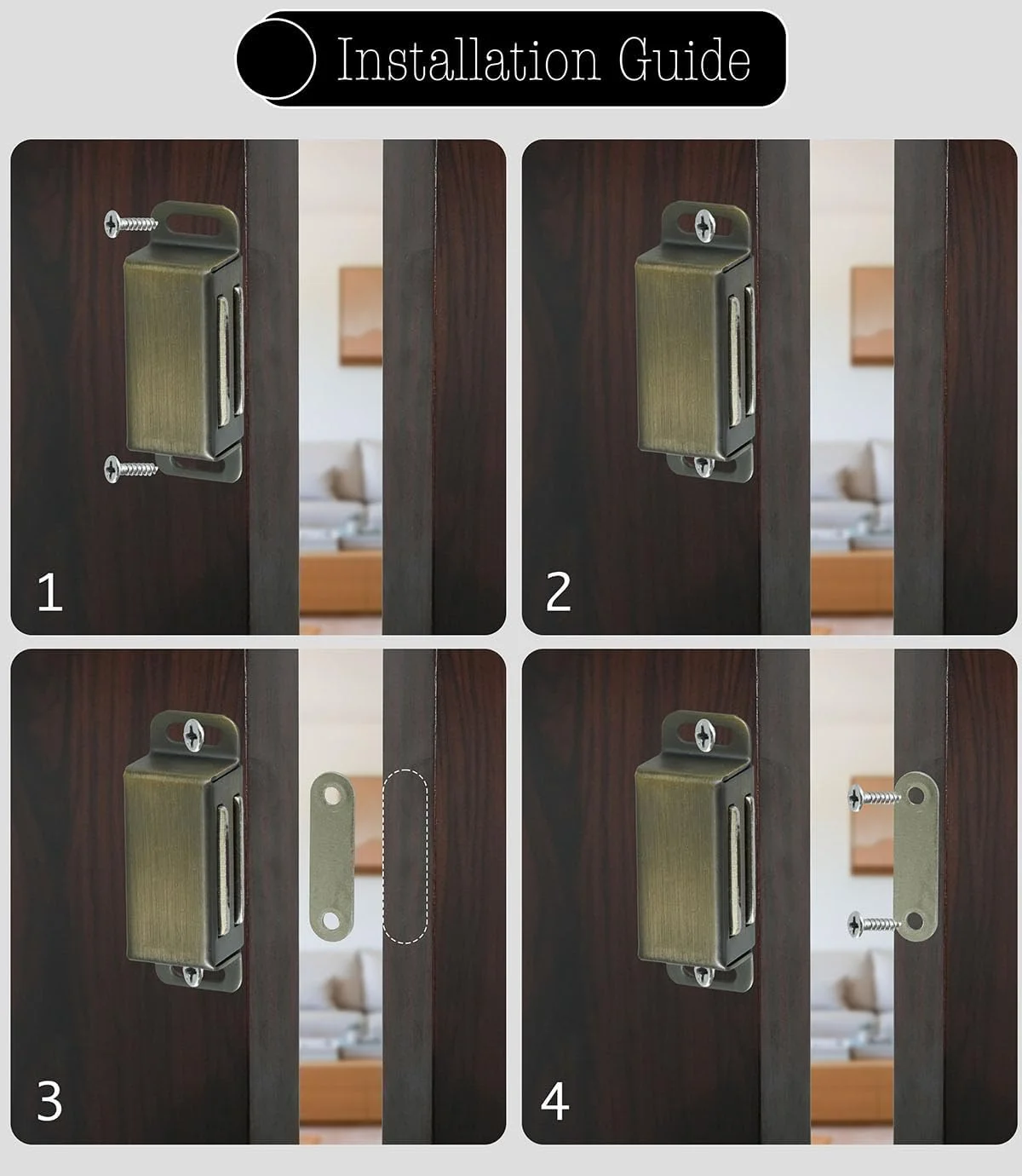 مگنت درب کابینت Selyse، قفل مغناطیسی قوی 14 کیلوگرمی، مگنت استیل برای کشو، بست مغناطیسی درب، مگنت برای مبلمان و درب بالکن، برنزی (بسته 2 عددی) مگنت درب کابینت Selyse، قفل مغناطیسی قوی 14 کیلوگرمی، مگنت استیل برای کشو، بست مغناطیسی درب، مگنت برای مبلمان و درب بالکن، برنزی (بسته 2 عددی)