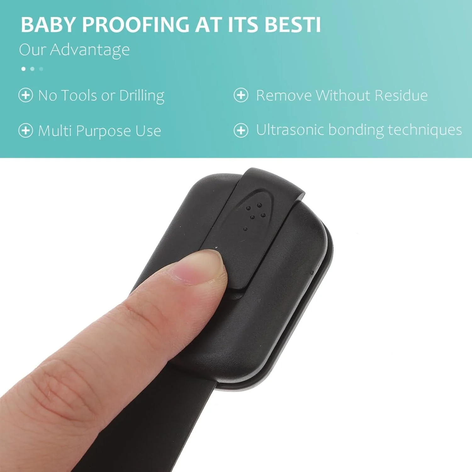 قفل ایمنی کابینت کودک SANZEZ COOLive - قفل های محافظ کودک برای کشوهای کمد، درب های کابینت، فر، یخچال - تسمه های قابل تنظیم محافظ کودک - مشکی - 6 عدد قفل ایمنی کابینت کودک SANZEZ COOLive - قفل های محافظ کودک برای کشوهای کمد، درب های کابینت، فر، یخچال - تسمه های قابل تنظیم محافظ کودک - مشکی - 6 عدد