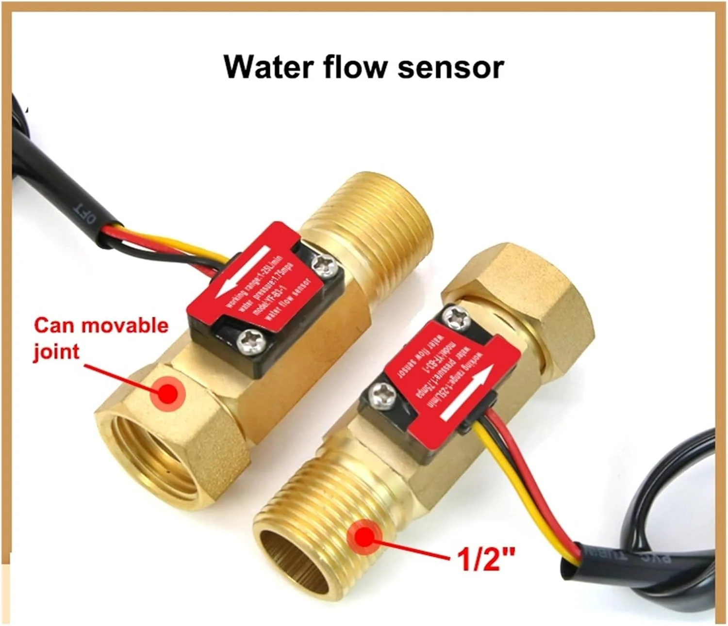 فلومتر آب، 1/2 اینچ رزوه نر ماده جدید، سنسور جریان آب، سنسور اثر هال برنجی 1.75MPa، فلومتر پالس DC5~18 ولت فلومتر آب، 1/2 اینچ رزوه نر ماده جدید، سنسور جریان آب، سنسور اثر هال برنجی 1.75MPa، فلومتر پالس DC5~18 ولت