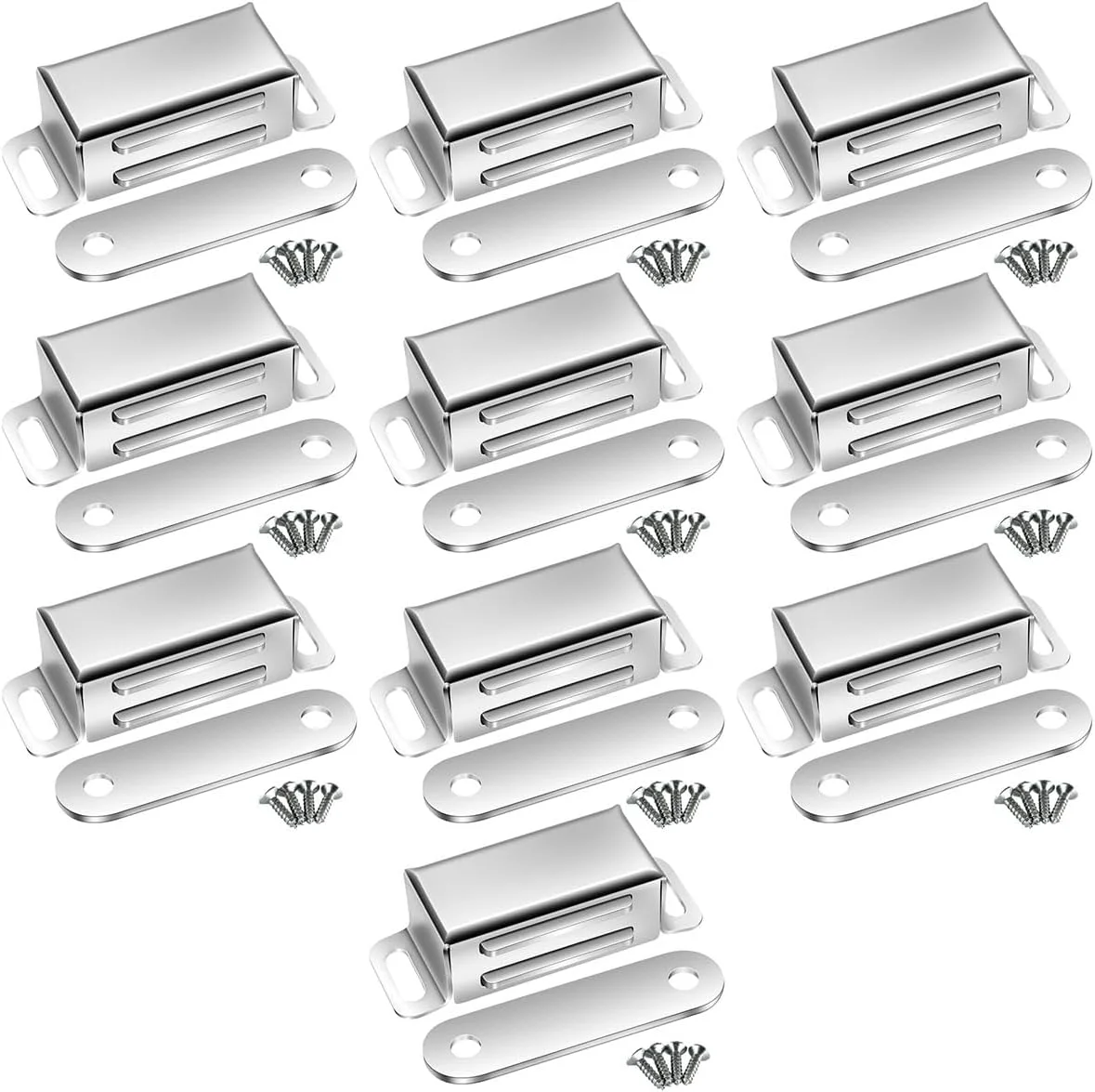 مگنت درب کابینت Selyse، قفل مغناطیسی قوی 8 کیلوگرمی، مگنت استیل برای کشو، بست مغناطیسی درب، مگنت برای مبلمان و درب بالکن (بسته 10 عددی) مگنت درب کابینت Selyse، قفل مغناطیسی قوی 8 کیلوگرمی، مگنت استیل برای کشو، بست مغناطیسی درب، مگنت برای مبلمان و درب بالکن (بسته 10 عددی)