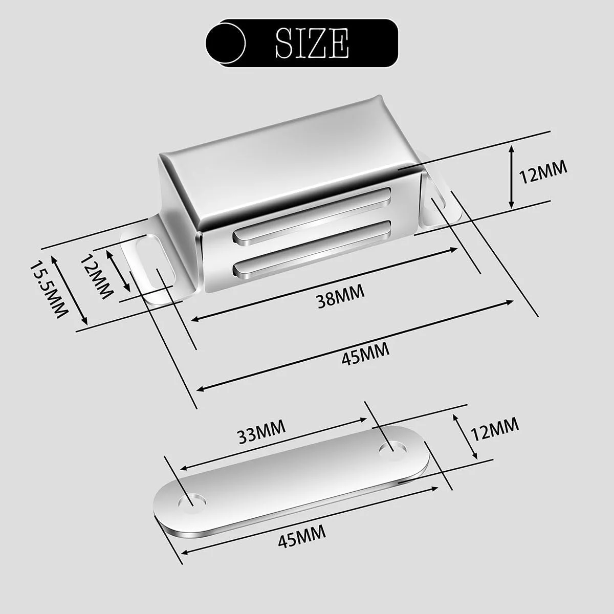 مگنت درب کابینت Selyse، قفل مغناطیسی قوی 8 کیلوگرمی، مگنت استیل برای کشو، بست مغناطیسی درب، مگنت برای مبلمان و درب بالکن (بسته 10 عددی) مگنت درب کابینت Selyse، قفل مغناطیسی قوی 8 کیلوگرمی، مگنت استیل برای کشو، بست مغناطیسی درب، مگنت برای مبلمان و درب بالکن (بسته 10 عددی)