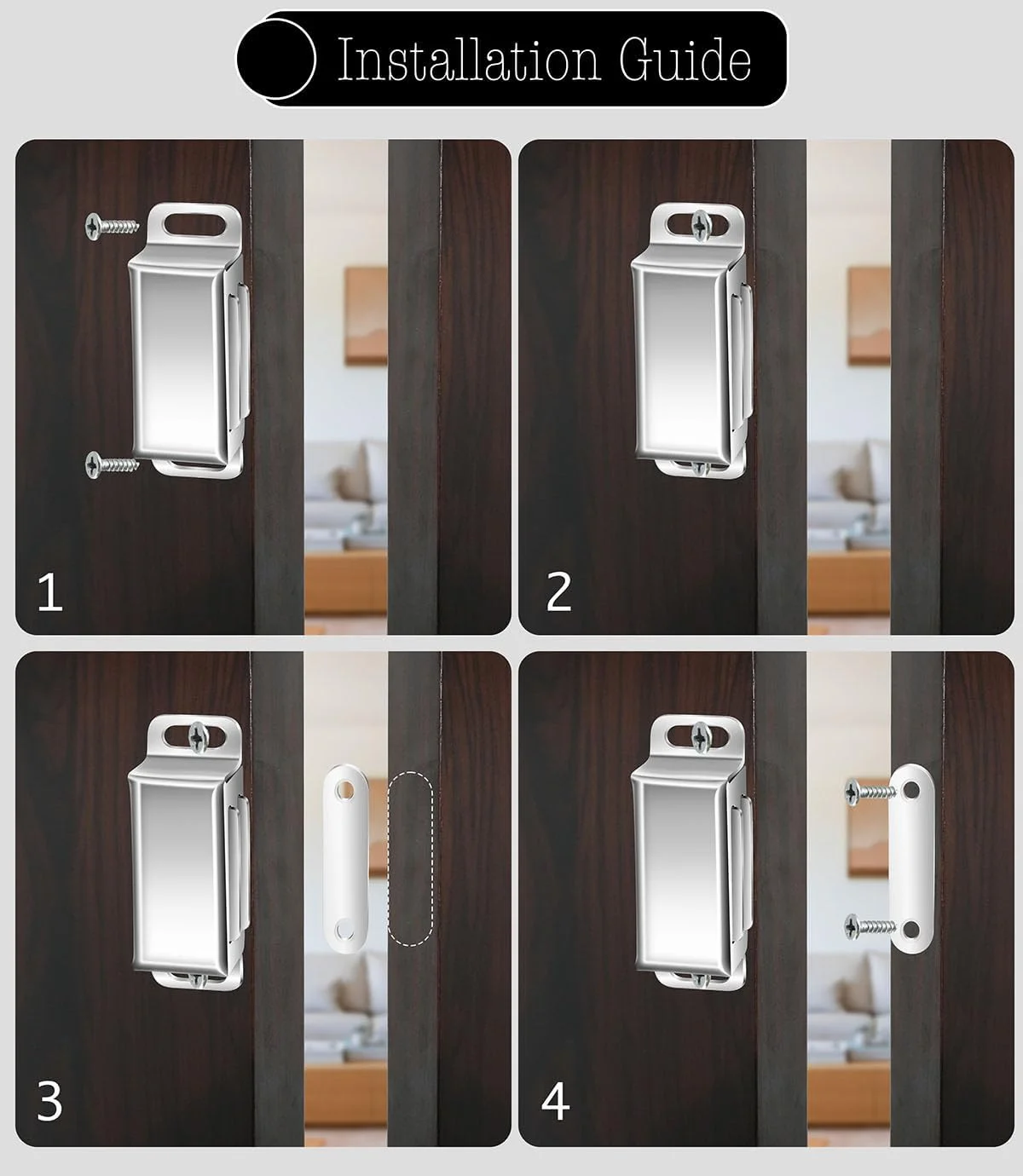 مگنت درب کابینت Selyse، قفل مغناطیسی قوی 8 کیلوگرمی، مگنت استیل برای کشو، بست مغناطیسی درب، مگنت برای مبلمان و درب بالکن (بسته 10 عددی) مگنت درب کابینت Selyse، قفل مغناطیسی قوی 8 کیلوگرمی، مگنت استیل برای کشو، بست مغناطیسی درب، مگنت برای مبلمان و درب بالکن (بسته 10 عددی)