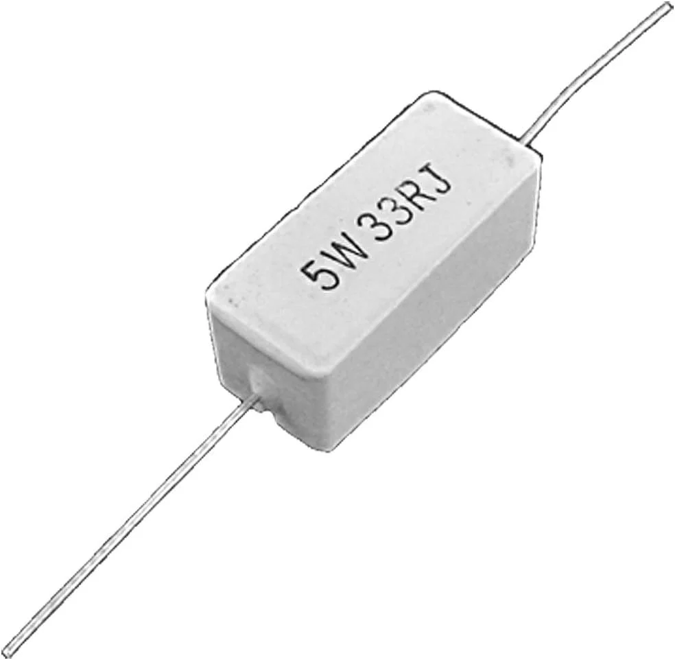 اکزیت 10 عدد مقاومت سیم پیچی شده سیمانی با سیم محوری 33 اهم 5% 5 وات