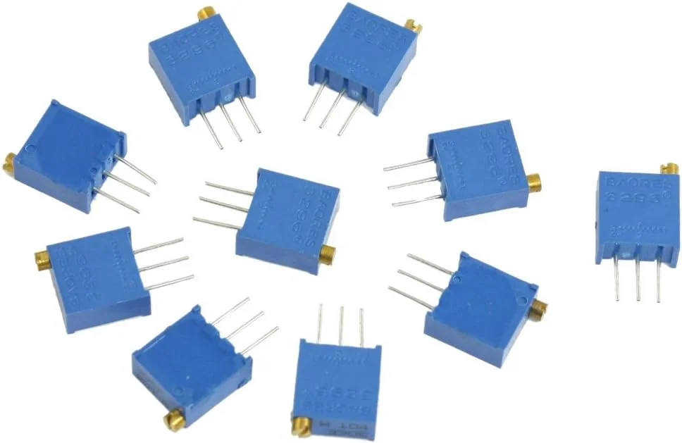 Aexit 10 عدد مقاومت 100K اهم 1/2W پتانسیومتر تریمر سرامیکی خطی (32ry223qf543) پتانسیومتر 3296