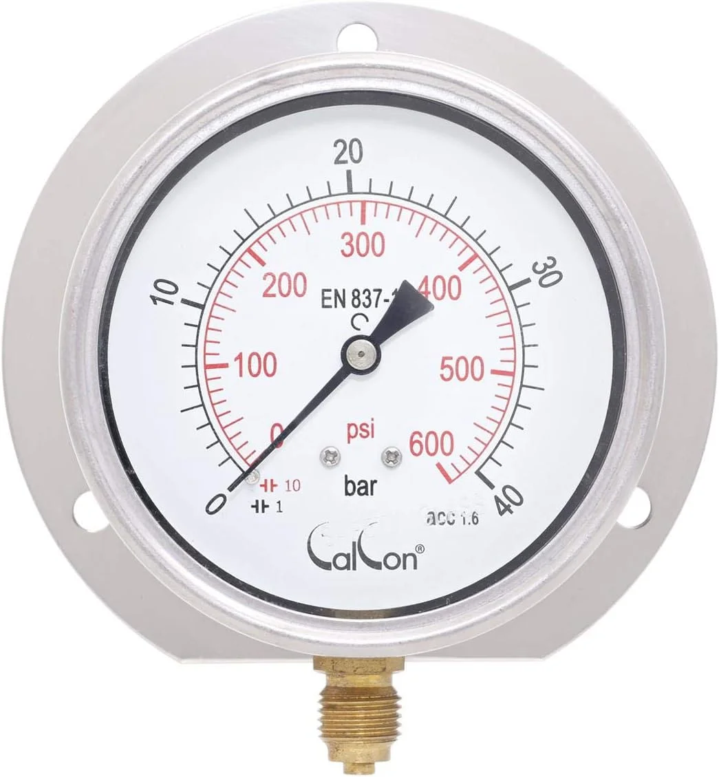 گیج فشار کلسون، CC-10-C-80mm، اتصال از زیر 1/4 اینچ BSP با فلنج