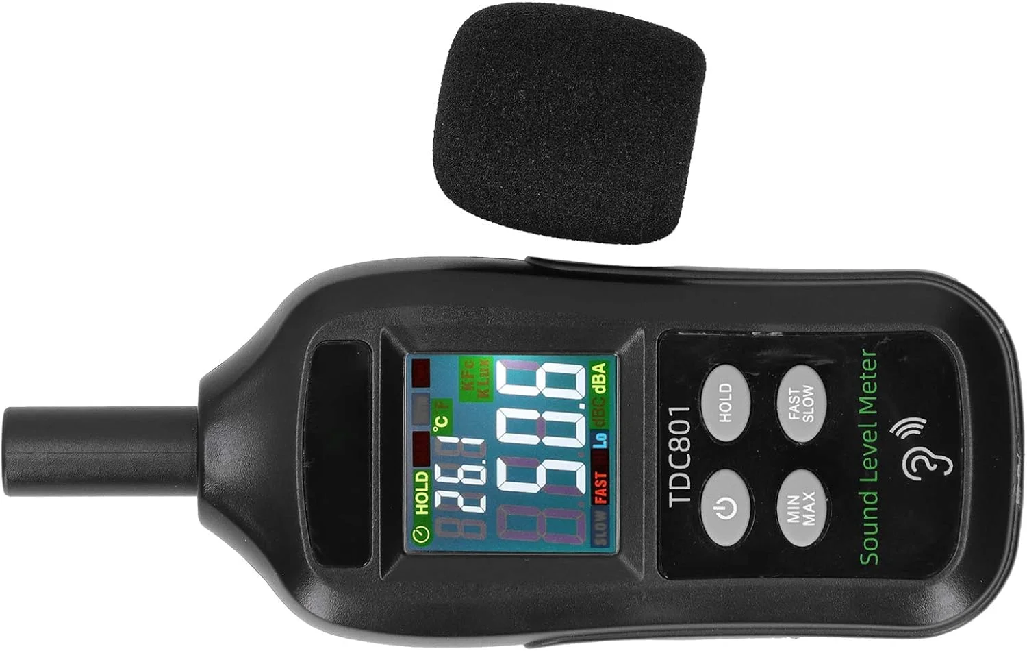 تستر دسی بل صدا نمایشگر LCD، مانیتور سطح صدای دیجیتال 35dB-135dB، تجهیزات مانیتورینگ برای کنترل کیفیت، جنس PVC تستر دسی بل صدا نمایشگر LCD، مانیتور سطح صدای دیجیتال 35dB-135dB، تجهیزات مانیتورینگ برای کنترل کیفیت، جنس PVC