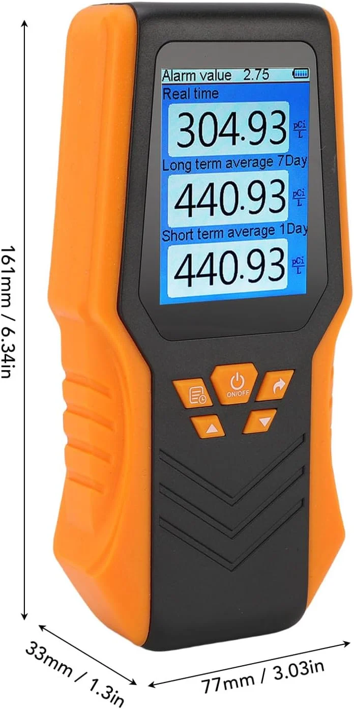 دستگاه رادون سنج دیجیتال قابل حمل برای خانه، دفتر، مدرسه و زیرزمین دستگاه رادون سنج دیجیتال قابل حمل برای خانه، دفتر، مدرسه و زیرزمین