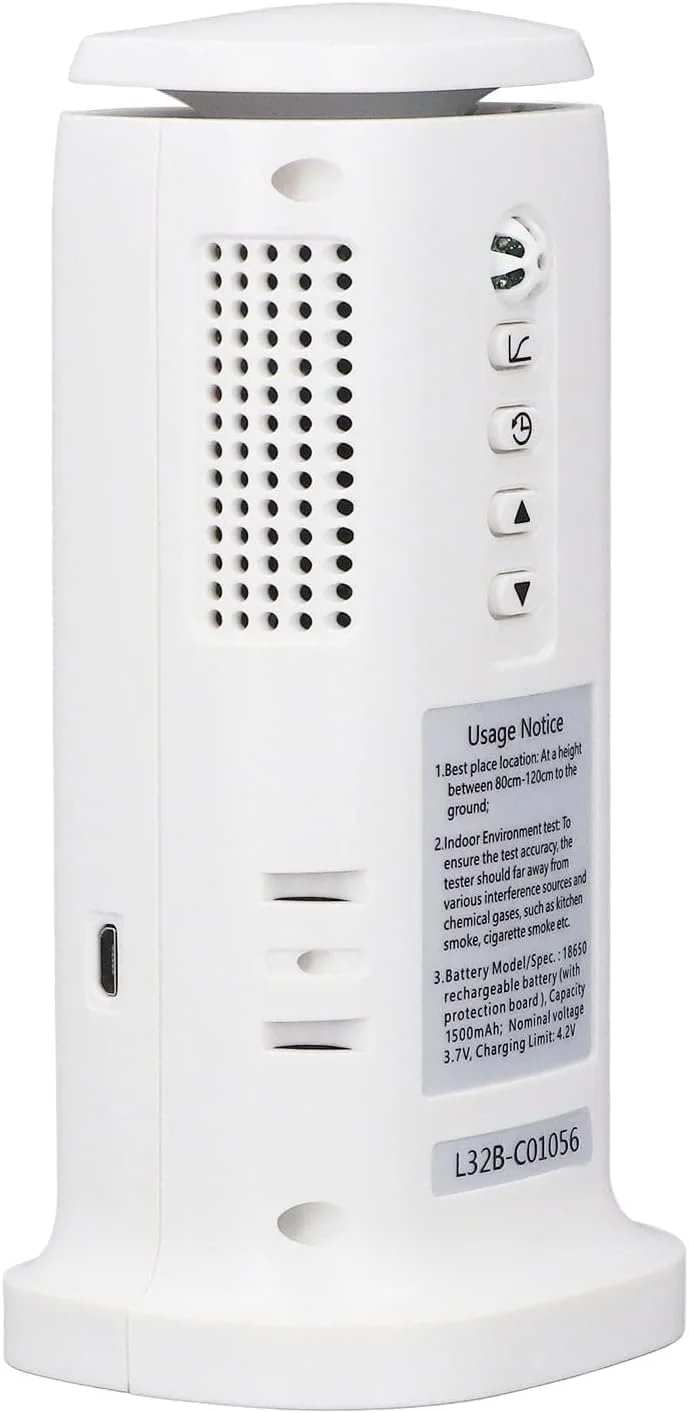 مانیتور کیفیت هوا، ردیاب CO2 با صفحه نمایش رنگی، قابل حمل، دقیق، دارای کالیبراسیون خودکار و بدنه ABS حساس برای خانه مانیتور کیفیت هوا، ردیاب CO2 با صفحه نمایش رنگی، قابل حمل، دقیق، دارای کالیبراسیون خودکار و بدنه ABS حساس برای خانه
