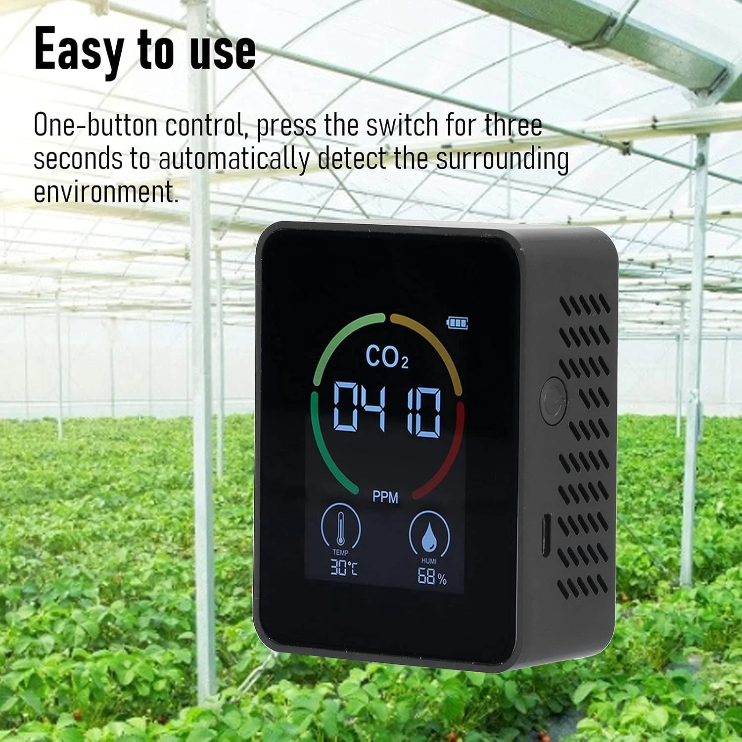 مانیتور کیفیت هوا دی اکسید کربن CO2، شارژر USB، سنسور تشخیص کیفیت هوا با دما و رطوبت برای خانه، دفتر، باشگاه، ماشین (مشکی) مانیتور کیفیت هوا دی اکسید کربن CO2، شارژر USB، سنسور تشخیص کیفیت هوا با دما و رطوبت برای خانه، دفتر، باشگاه، ماشین (مشکی)