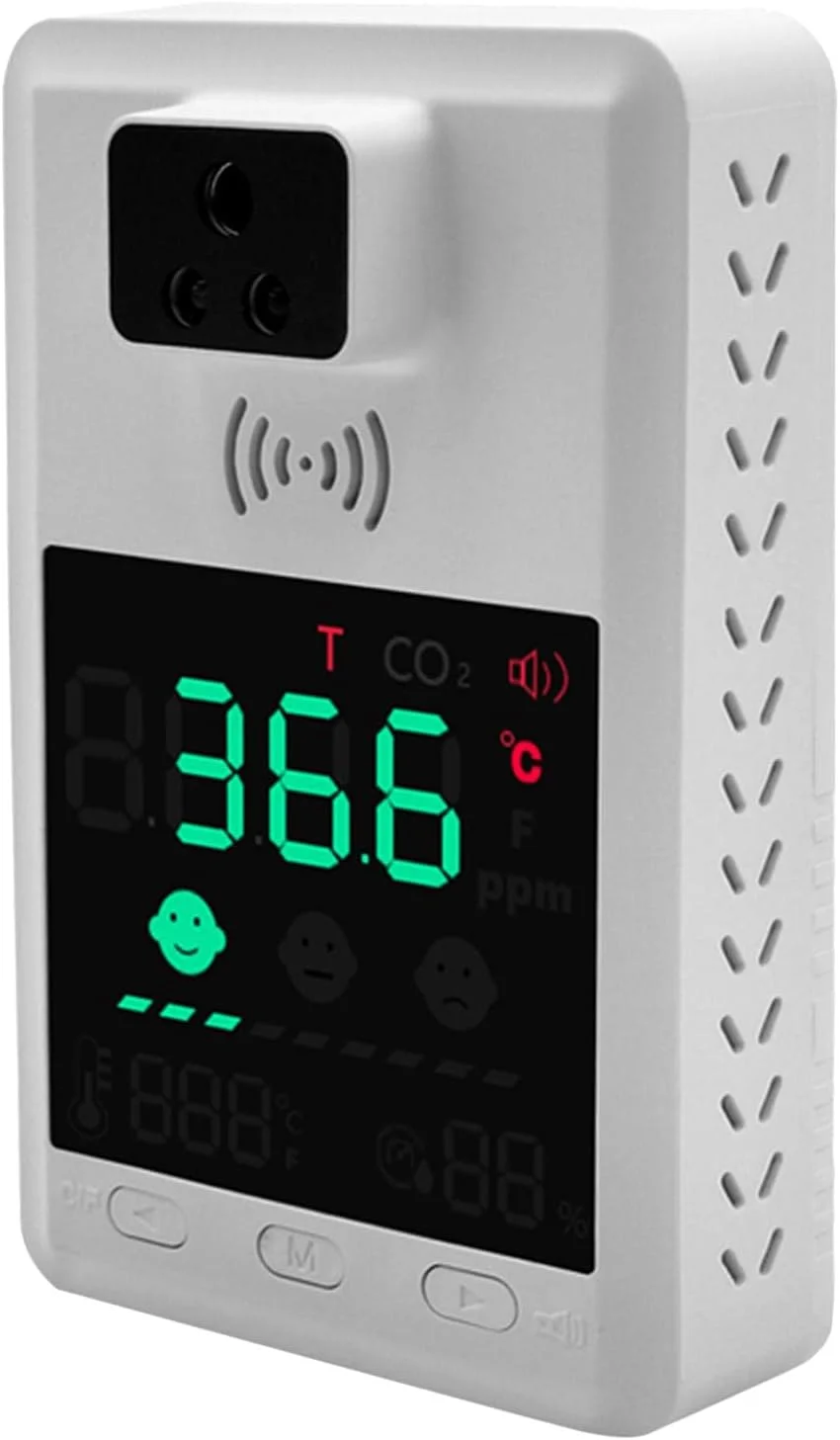 مانیتور دی اکسید کربن، آلارم CO2 داخلی، مانیتور کیفیت هوا 400-6000 ppm، دما، برای اتاق نشیمن، انبار، خانه مانیتور دی اکسید کربن، آلارم CO2 داخلی، مانیتور کیفیت هوا 400-6000 ppm، دما، برای اتاق نشیمن، انبار، خانه