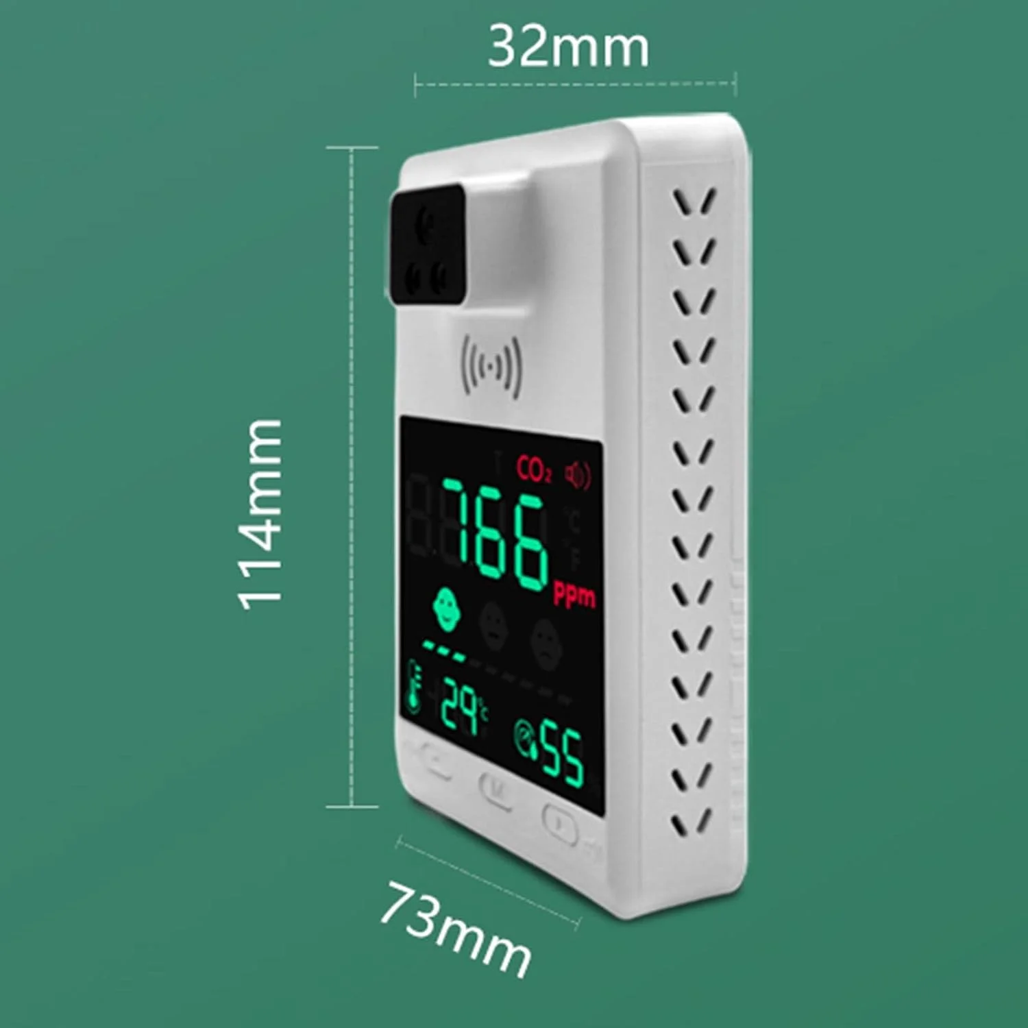 مانیتور دی اکسید کربن، آلارم CO2 داخلی، مانیتور کیفیت هوا 400-6000 ppm، دما، برای اتاق نشیمن، انبار، خانه مانیتور دی اکسید کربن، آلارم CO2 داخلی، مانیتور کیفیت هوا 400-6000 ppm، دما، برای اتاق نشیمن، انبار، خانه