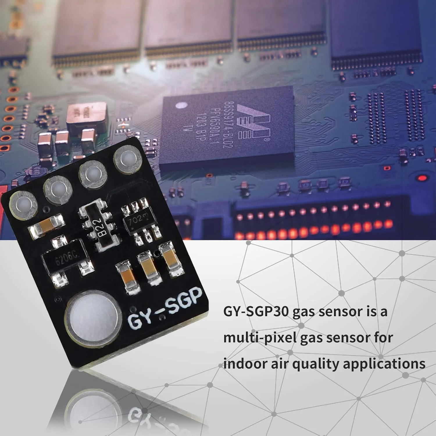 سنسور گاز GY-SGP30 EC Buying، ماژول سنسور گاز دی اکسید کربن فرمالدئید برای نظارت بر کیفیت هوا، سنسور گاز چند پیکسلی دیجیتال برای نظارت بر کیفیت هوای داخل ساختمان، سنسور CO2 آردوینو I2C سنسور گاز GY-SGP30 EC Buying، ماژول سنسور گاز دی اکسید کربن فرمالدئید برای نظارت بر کیفیت هوا، سنسور گاز چند پیکسلی دیجیتال برای نظارت بر کیفیت هوای داخل ساختمان، سنسور CO2 آردوینو I2C