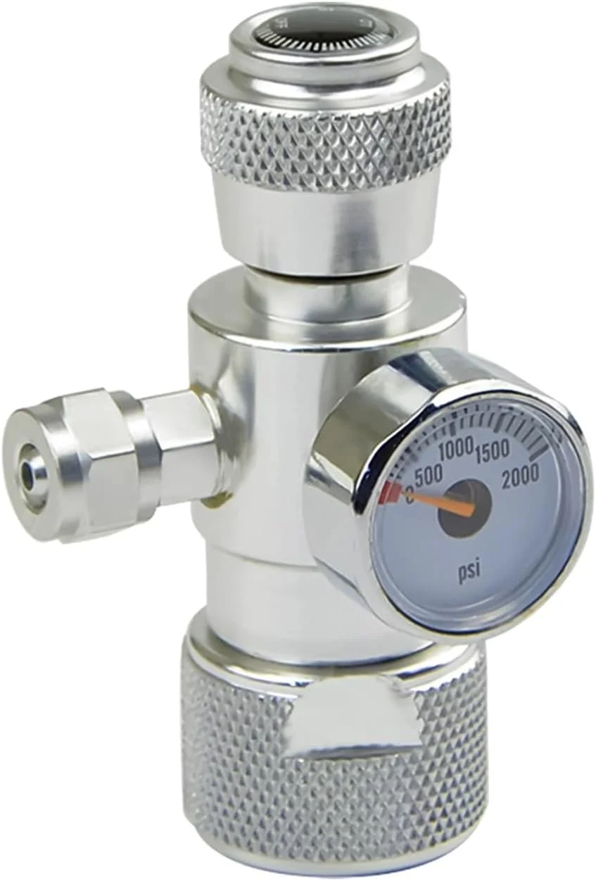 فلومتر، شیر سوزنی تنظیم کننده جریان دی اکسید کربن با گیج کوچک برای کنترل نرخ جریان گاز 0-2000 PSI با رزوه W21.8 (بدون شمارنده حباب) فلومتر، شیر سوزنی تنظیم کننده جریان دی اکسید کربن با گیج کوچک برای کنترل نرخ جریان گاز 0-2000 PSI با رزوه W21.8 (بدون شمارنده حباب)