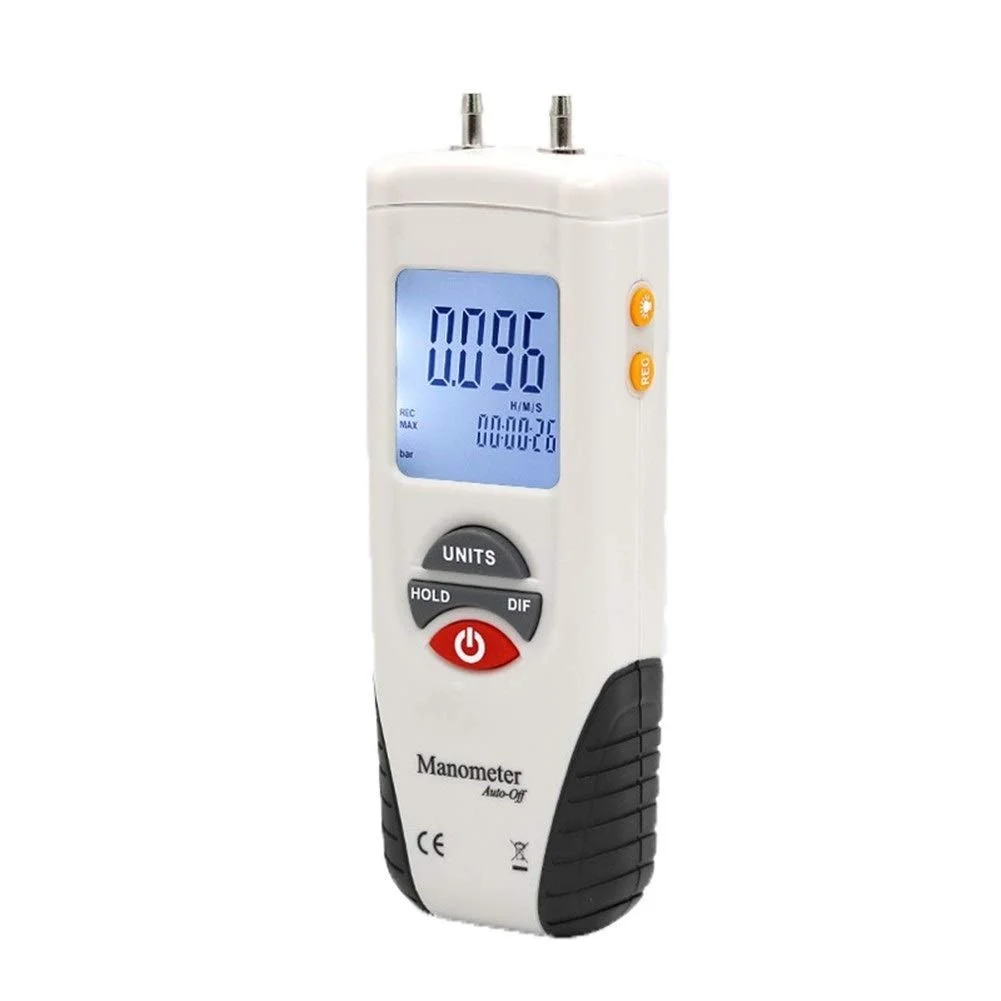 تستر الکتریکی دیجیتال مانومتر، فشارسنج هوا، کیت گیج اختلاف فشار با قابلیت نگهداری داده تا 34 کیلو پاسکال تستر الکتریکی دیجیتال مانومتر، فشارسنج هوا، کیت گیج اختلاف فشار با قابلیت نگهداری داده تا 34 کیلو پاسکال