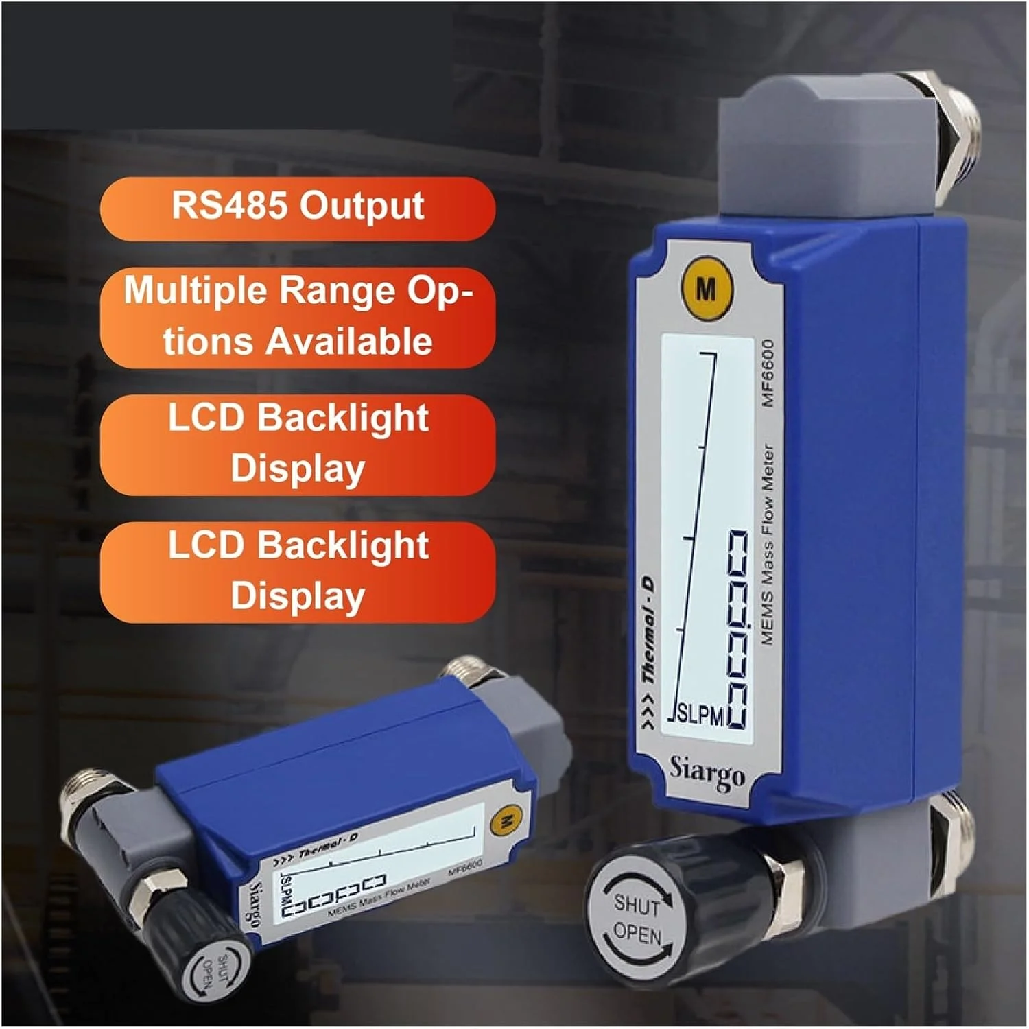 فلومتر MF6600، دبی سنج جرم حرارتی دیجیتال MEMS، دبی سنج گاز با صفحه نمایش LCD و خروجی RS485 با دقت بالا و قابل تنظیم برای نیتروژن هوا (R2-2-B-A) فلومتر MF6600، دبی سنج جرم حرارتی دیجیتال MEMS، دبی سنج گاز با صفحه نمایش LCD و خروجی RS485 با دقت بالا و قابل تنظیم برای نیتروژن هوا (R2-2-B-A)