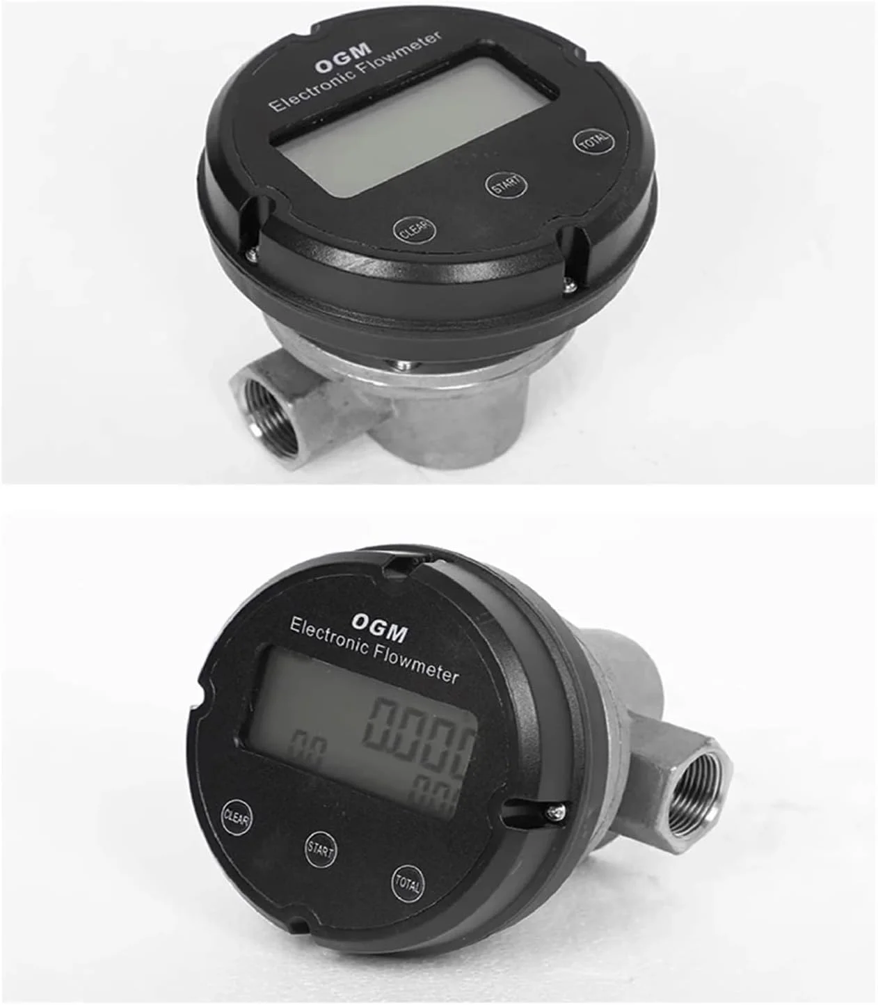 فلومتر، دبی سنج چرخ دنده بیضوی فولاد ضد زنگ 1 اینچ DN25، دبی سنج الکترونیکی با دقت بالا برای گازوئیل، نفت سفید و بنزین