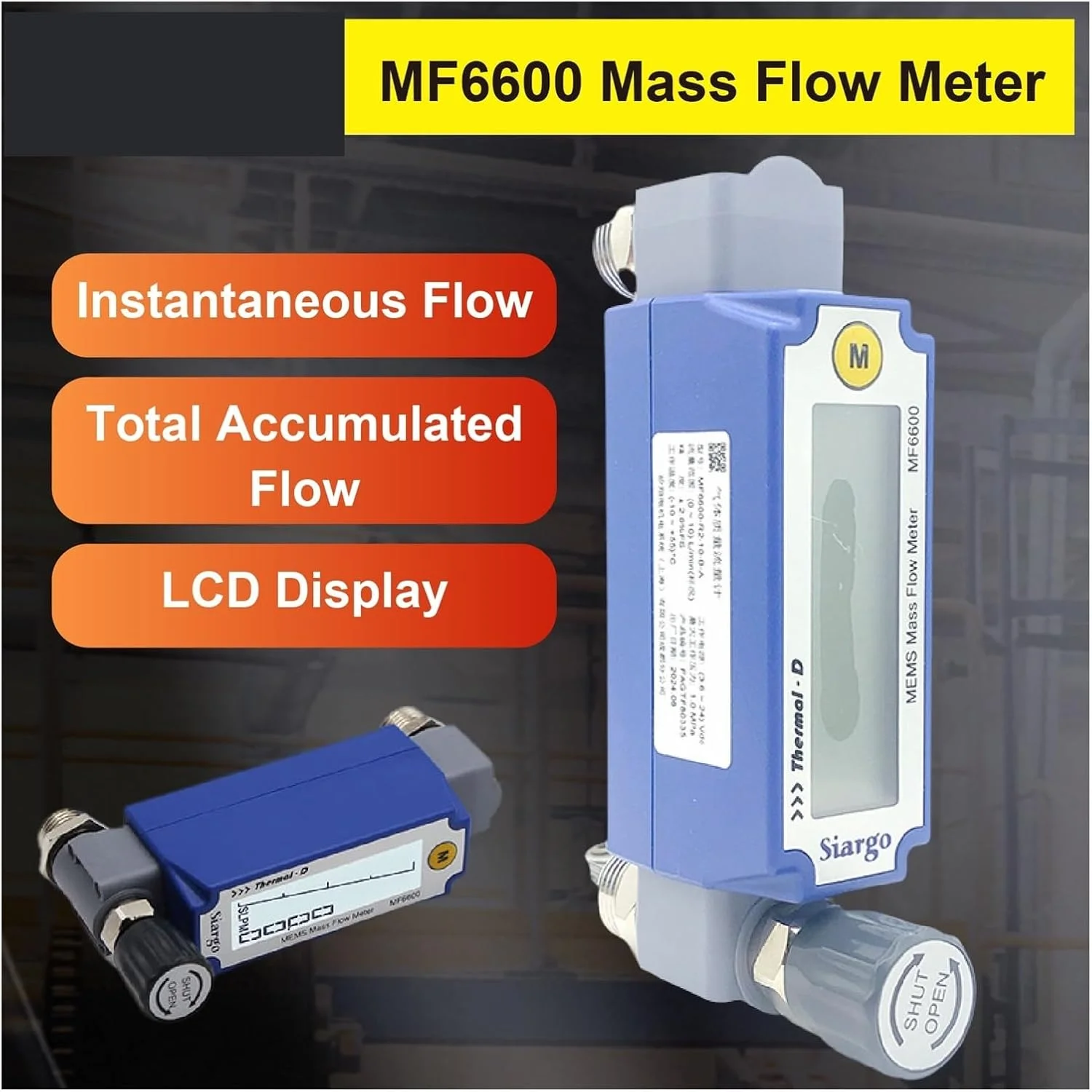 فلومتر MF6600، دبی سنج جرم حرارتی دیجیتال MEMS، دبی سنج گاز با صفحه نمایش LCD و خروجی RS485 با دقت بالا و قابل تنظیم برای نیتروژن هوا (R2-2-B-A) فلومتر MF6600، دبی سنج جرم حرارتی دیجیتال MEMS، دبی سنج گاز با صفحه نمایش LCD و خروجی RS485 با دقت بالا و قابل تنظیم برای نیتروژن هوا (R2-2-B-A)