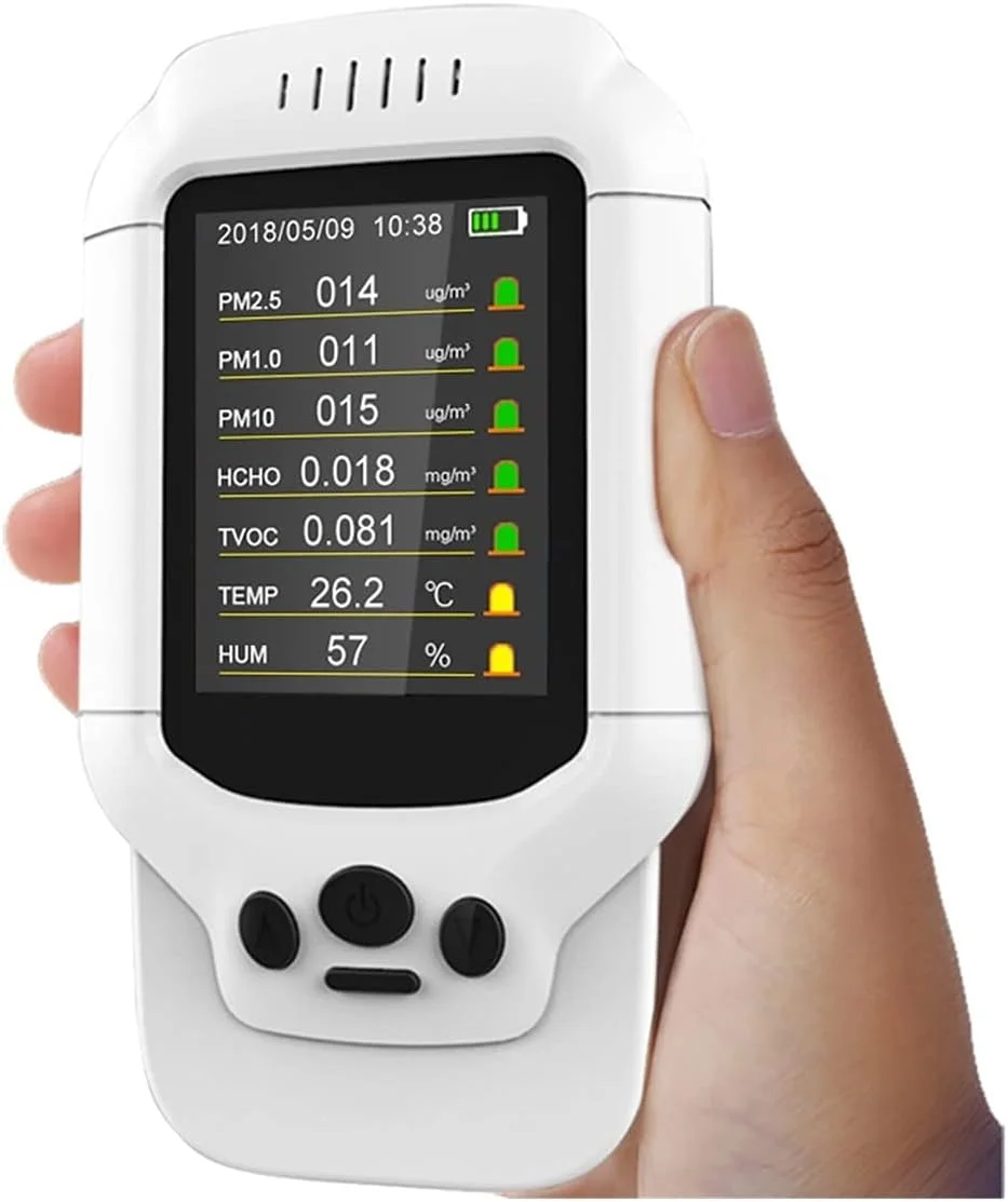 GHQERTY تست و اندازه گیری نسخه ارتقا یافته سنسور الکتروشیمیایی نسخه انگلیسی آشکارساز فرمالدئید تولید کننده عمده فروشی تست PM2.5 HCHO صنعت و علم