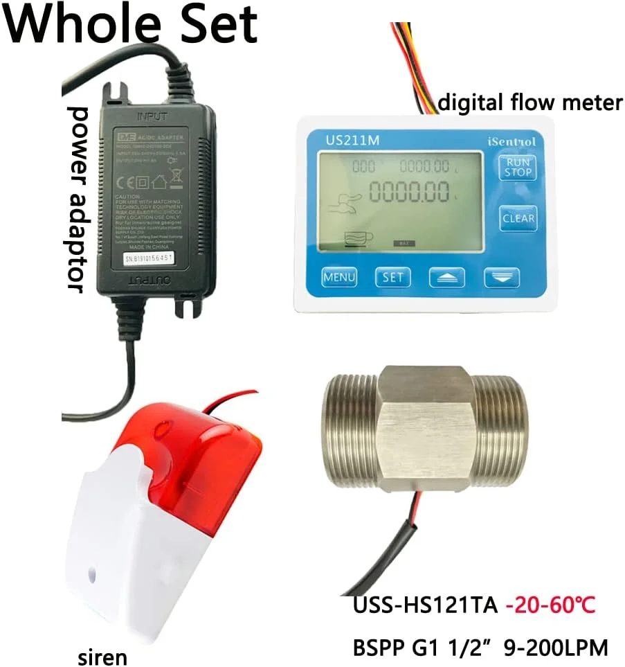 دبی سنج آب HANEFRE با آلارم و سنسور جریان استیل ضد زنگ توربینی G1-1/2 اینچ BSPP SUS304 دبی سنج آب HANEFRE با آلارم و سنسور جریان استیل ضد زنگ توربینی G1-1/2 اینچ BSPP SUS304
